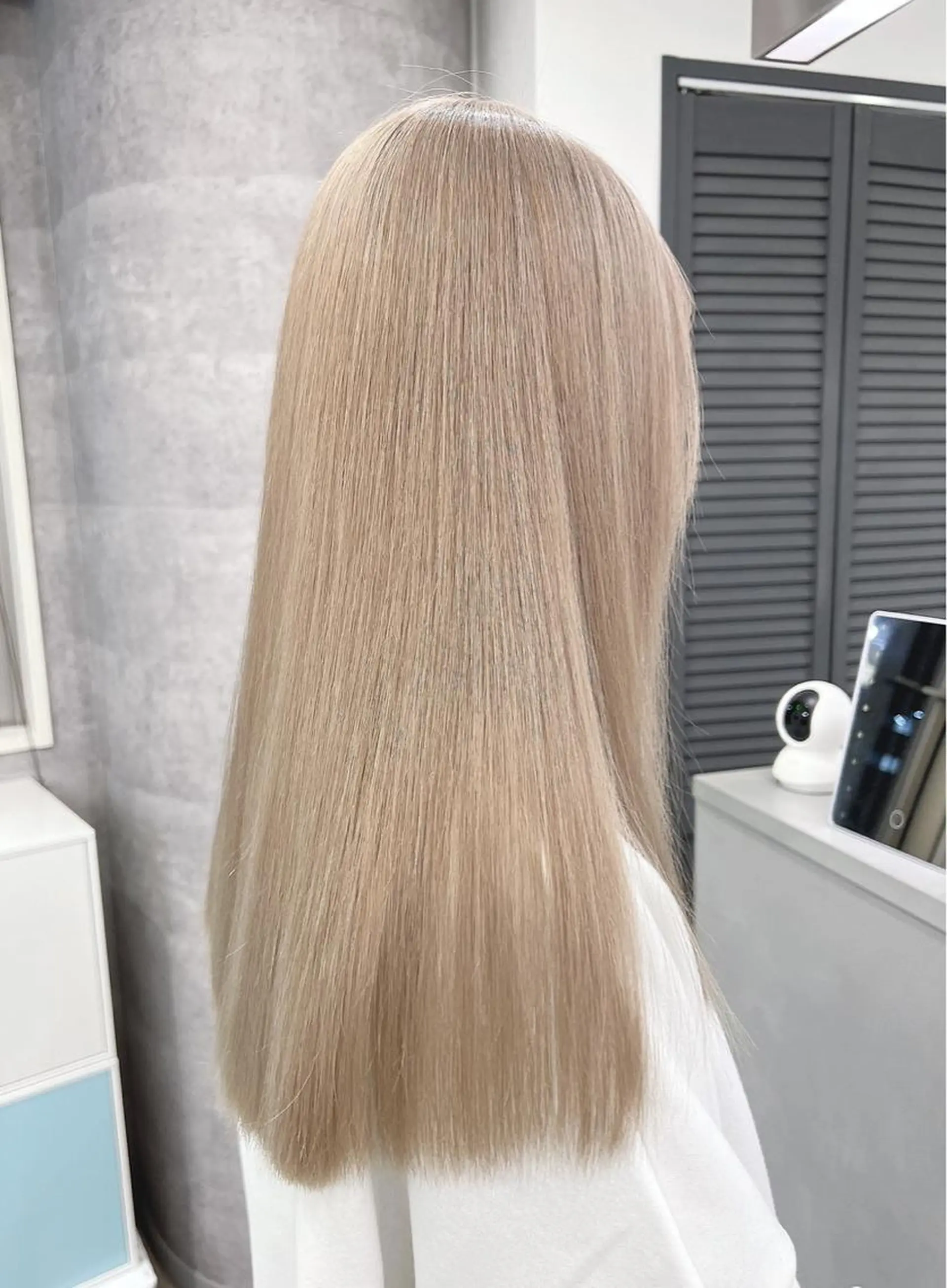 ロング カラー ベージュカラー ブリーチ ケアブリーチ 透明感カラー ハイトーンカラー ハイトーン特化サロン 🍑momo🍑のヘアスタイル