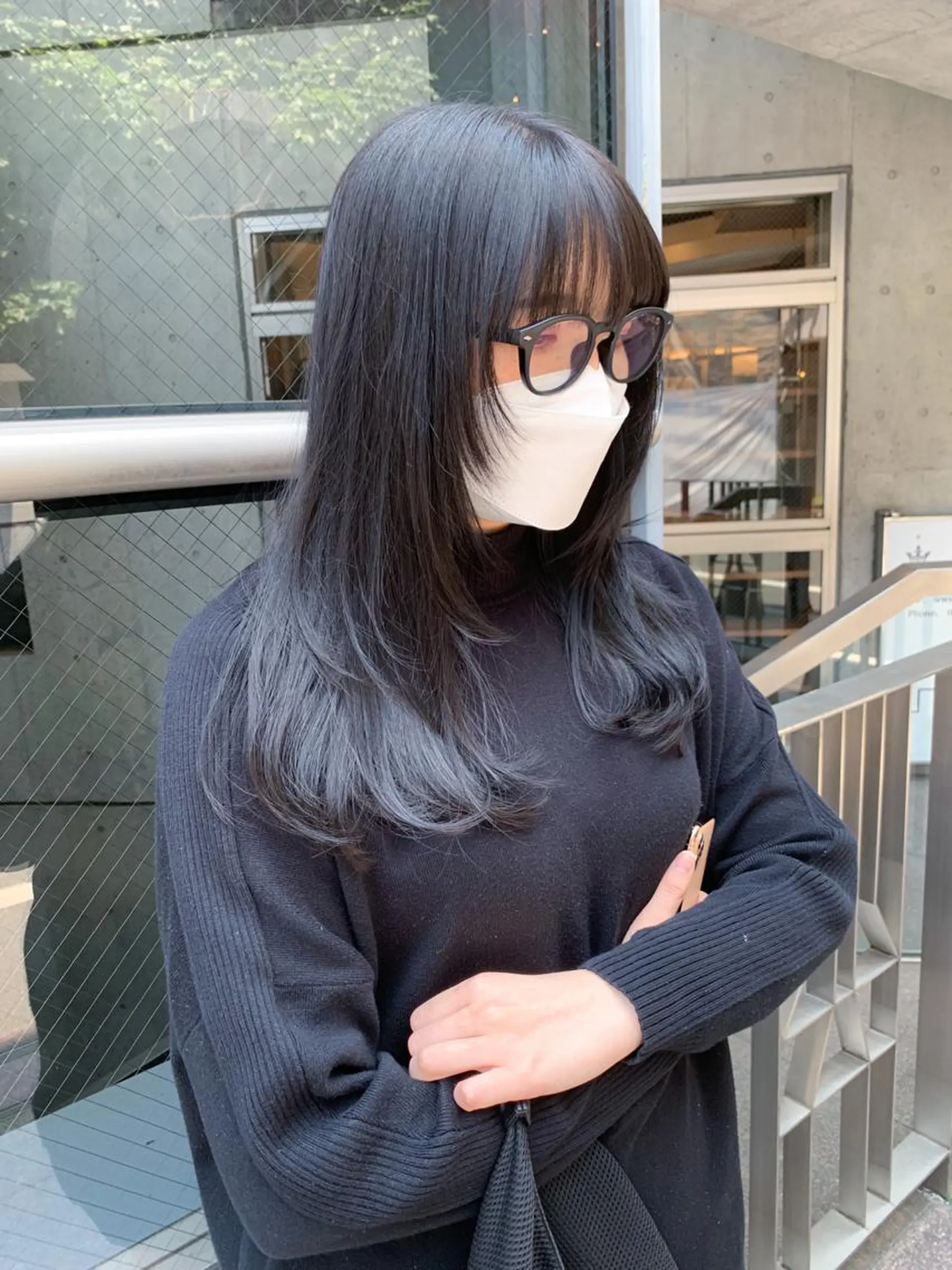 ミディアム 顔まわりレイヤー レイヤーカット ウルフカット 原宿パーマ kazuのヘアスタイル