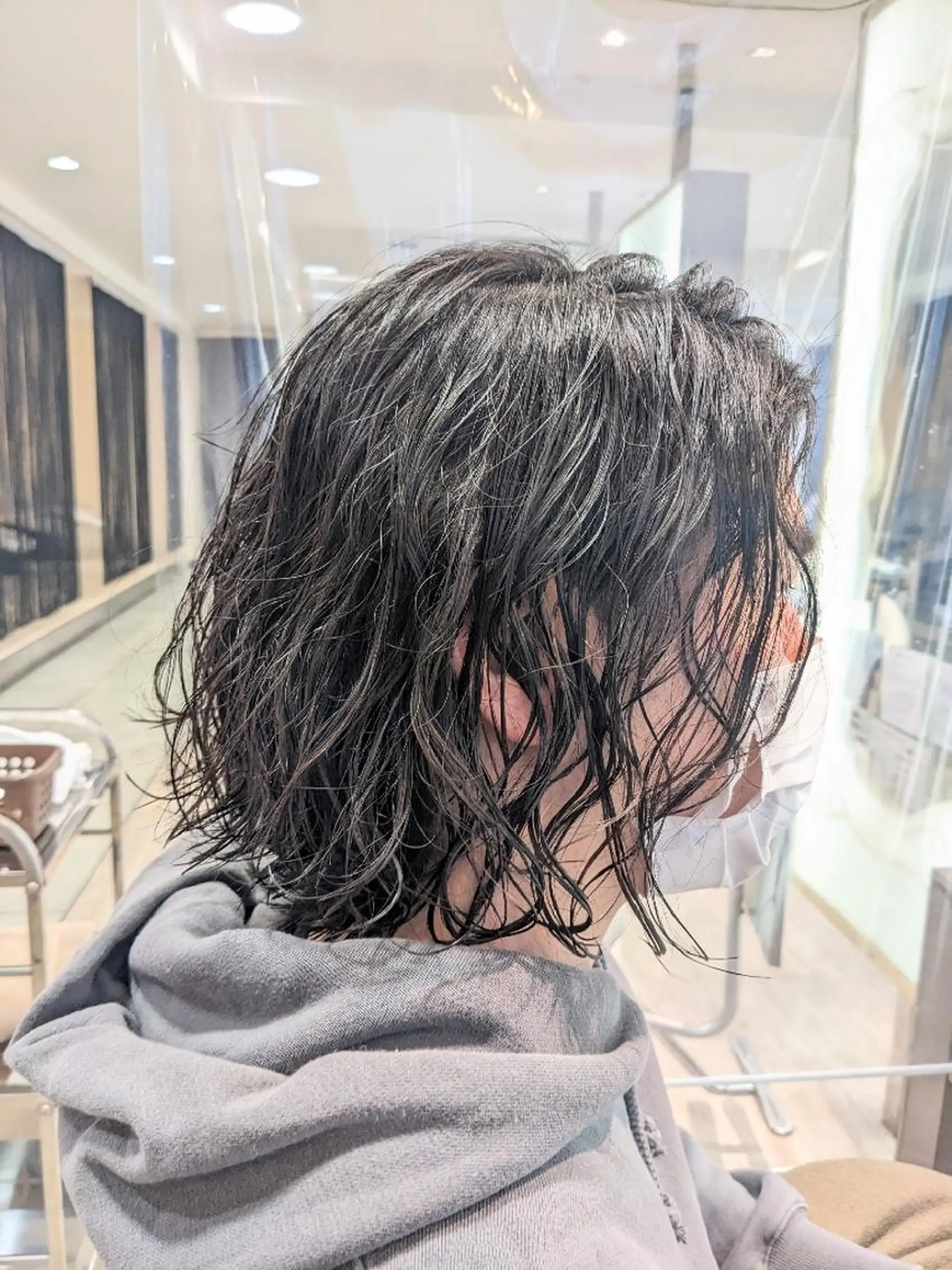 ミディアム メンズ パーマ カット パーマ 小川 健治✨のヘアスタイル