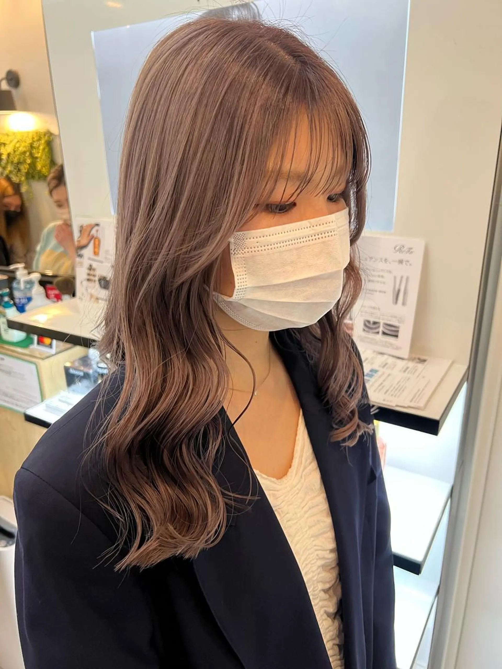 ロング カラー ベージュカラー ラベンダーカラー ラベンダーベージュ カット ヘアカラー トリートメント 🏯店長🏯 坂口敬志朗のヘアスタイル