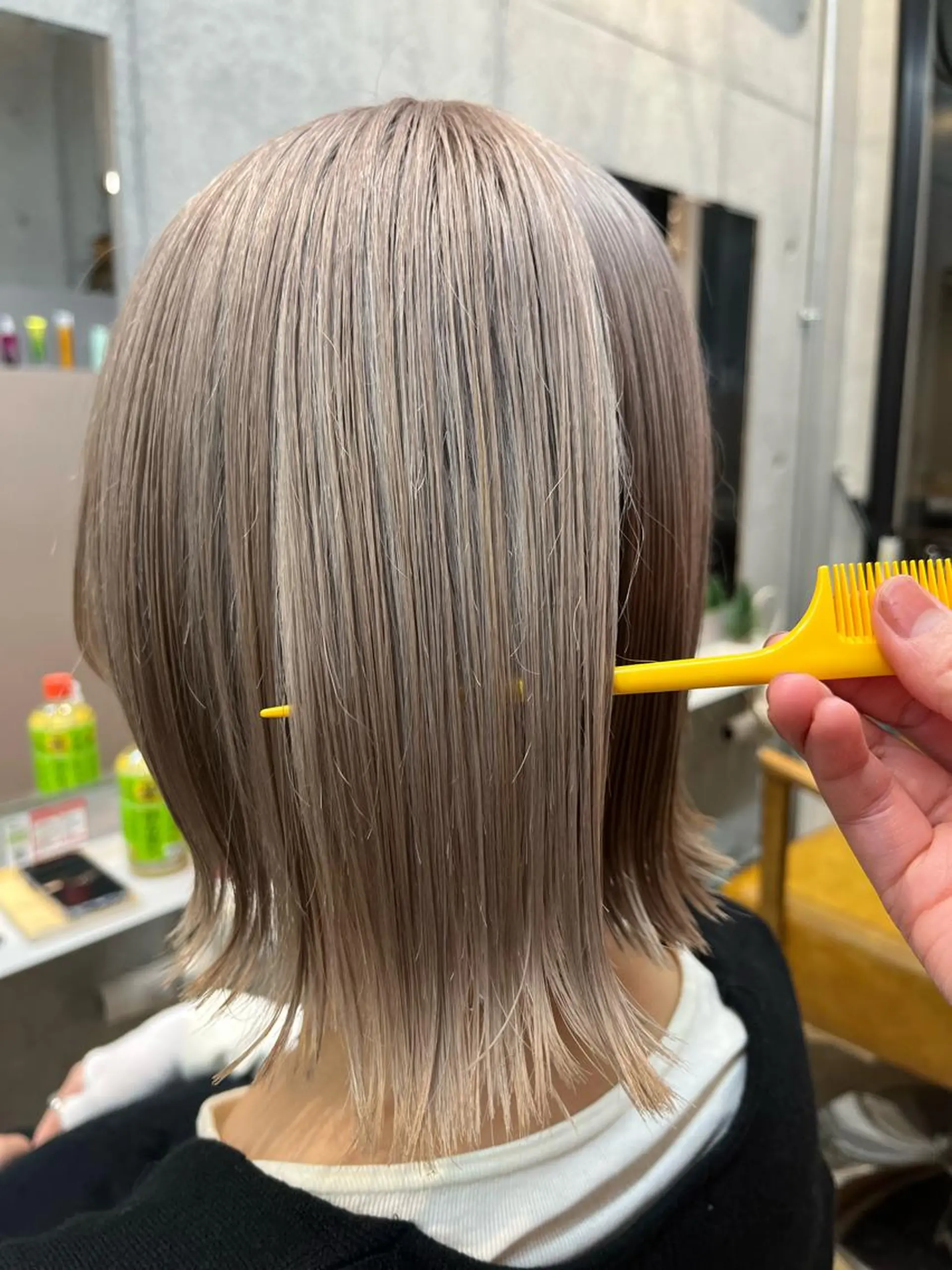 ミディアム カラー カコ/レイヤーカット ヘアアレンジのヘアスタイル