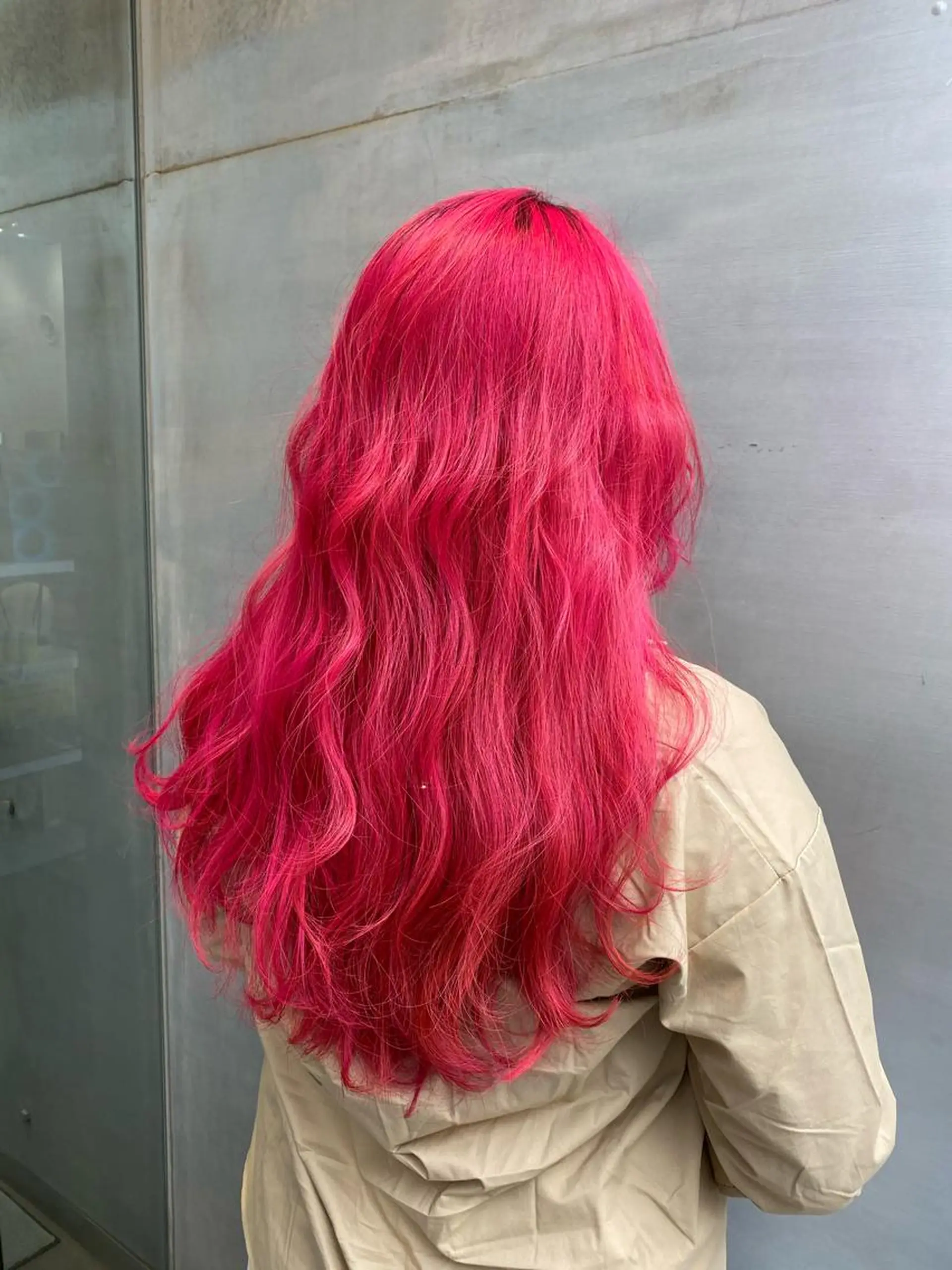ロング カラー ブリーチ ピンクカラー brace今里店店長 加井直樹のヘアスタイル