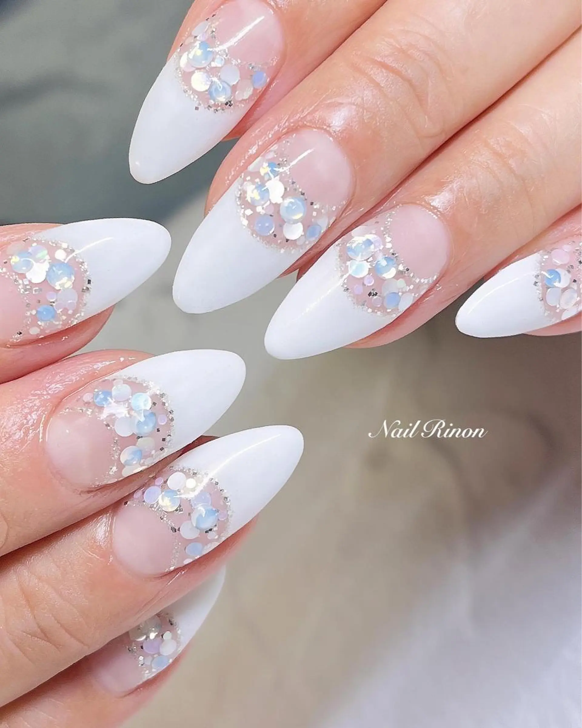 ネイル フレンチネイル 春ネイル ハンドネイル Nail Rinonのネイルデザイン