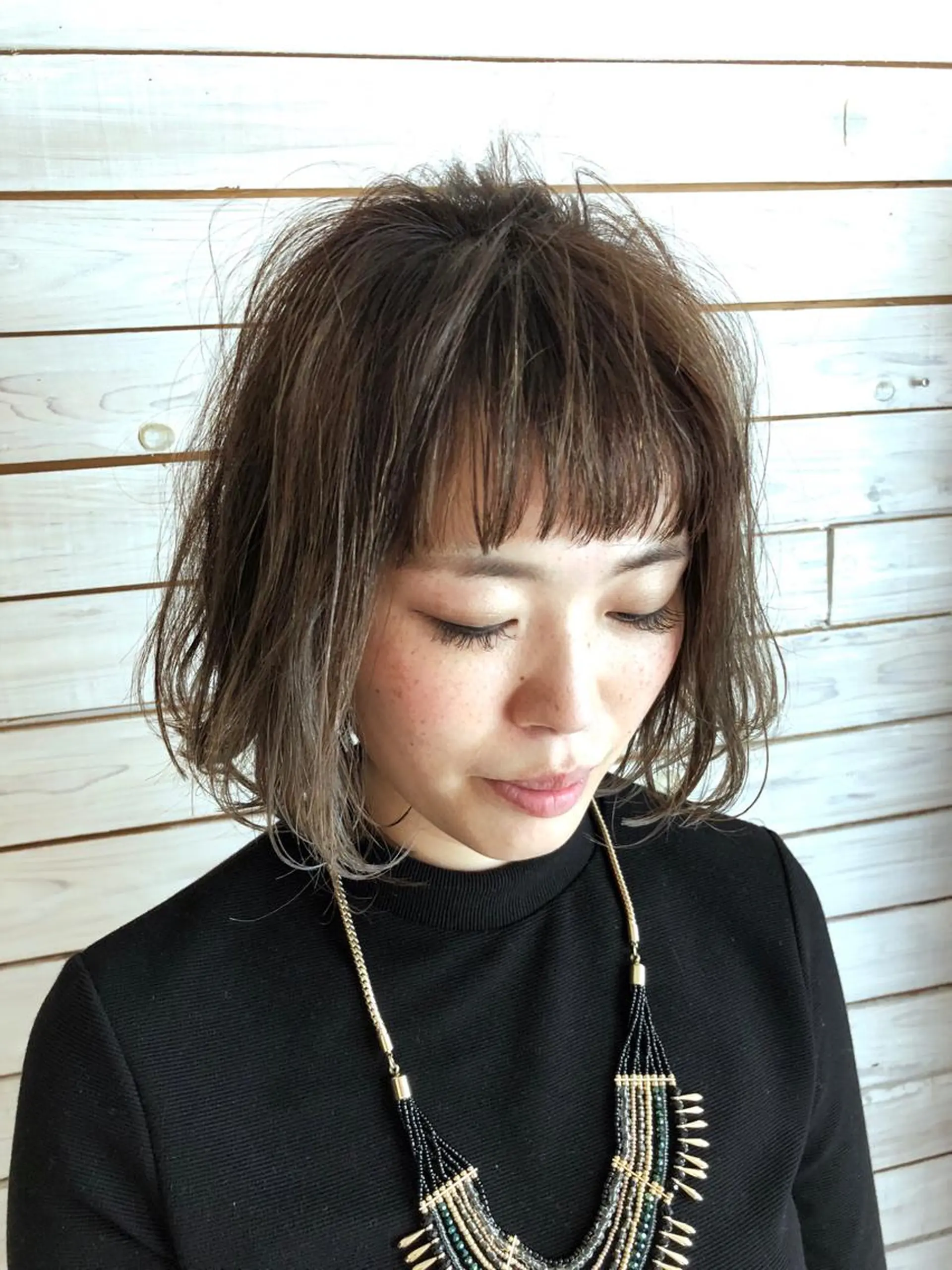 ミディアム カラー 藤井 一輝のヘアスタイル