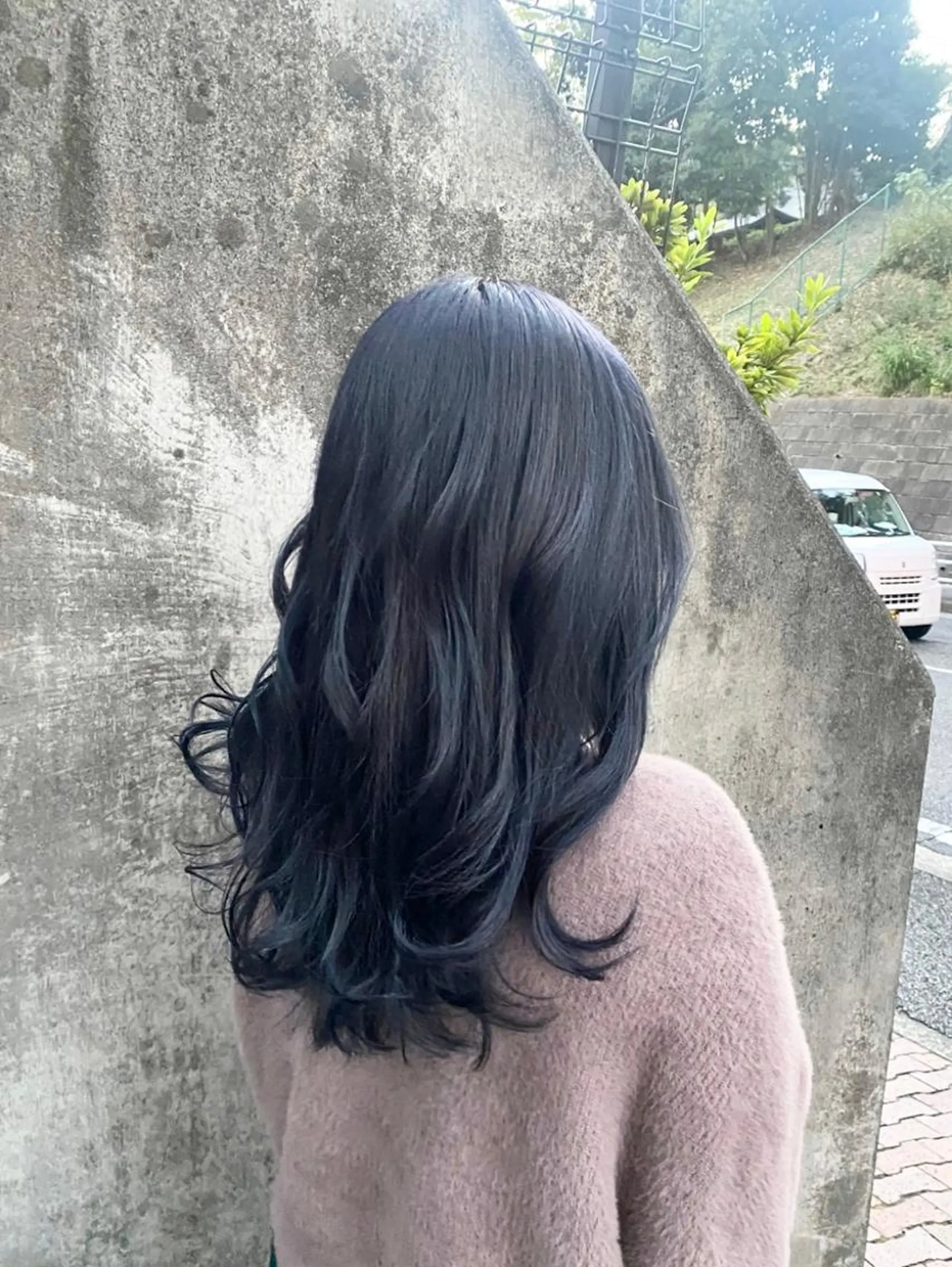 ロング カラー ブルーカラー ネイビーカラー motel所属・モデルや芸能人も通う ✨マンツーマンサロンのヘアスタイル