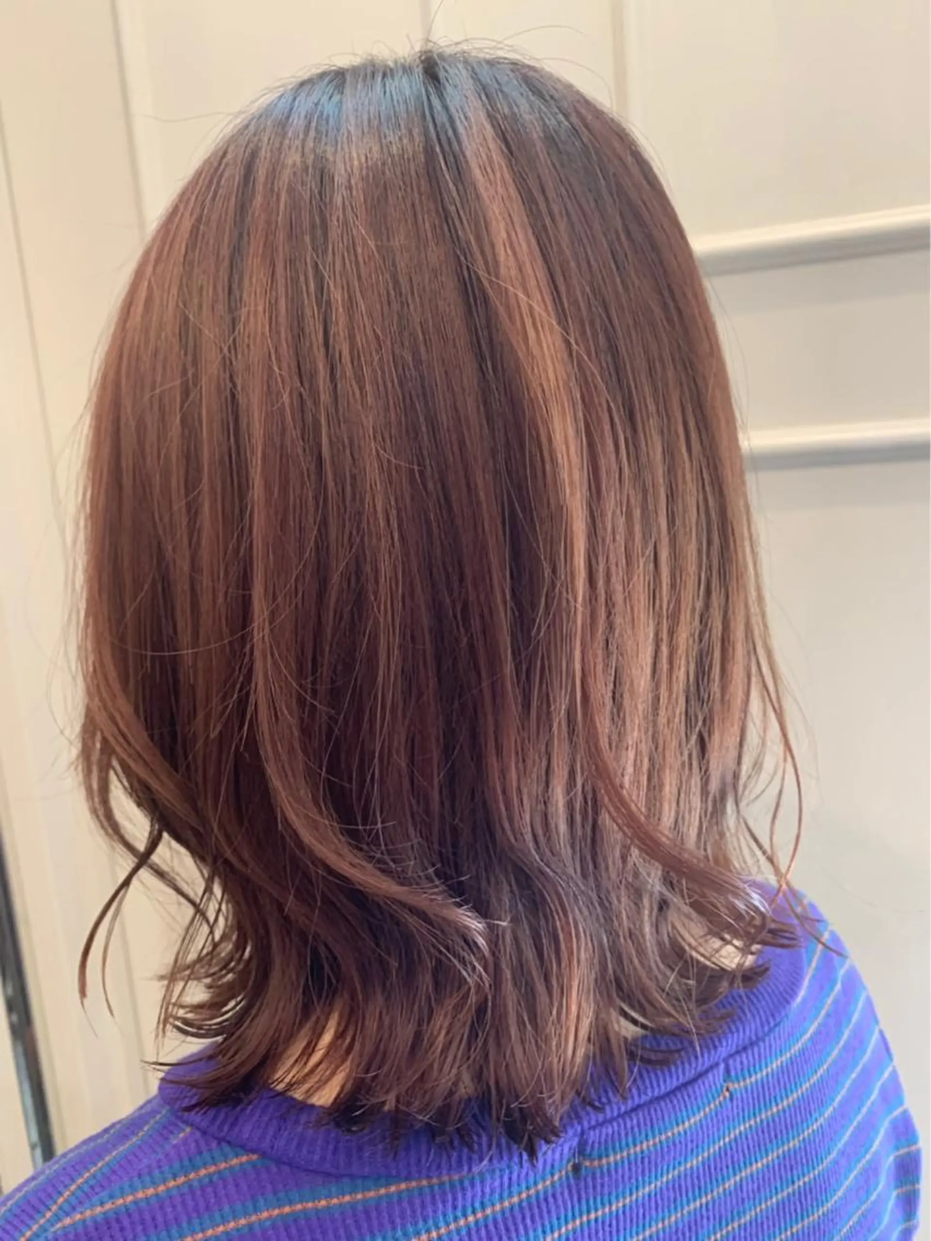 ミディアム カラー ベージュカラー オレンジ オレンジベージュ 🫟Blanco🫟 Color&Careのヘアスタイル