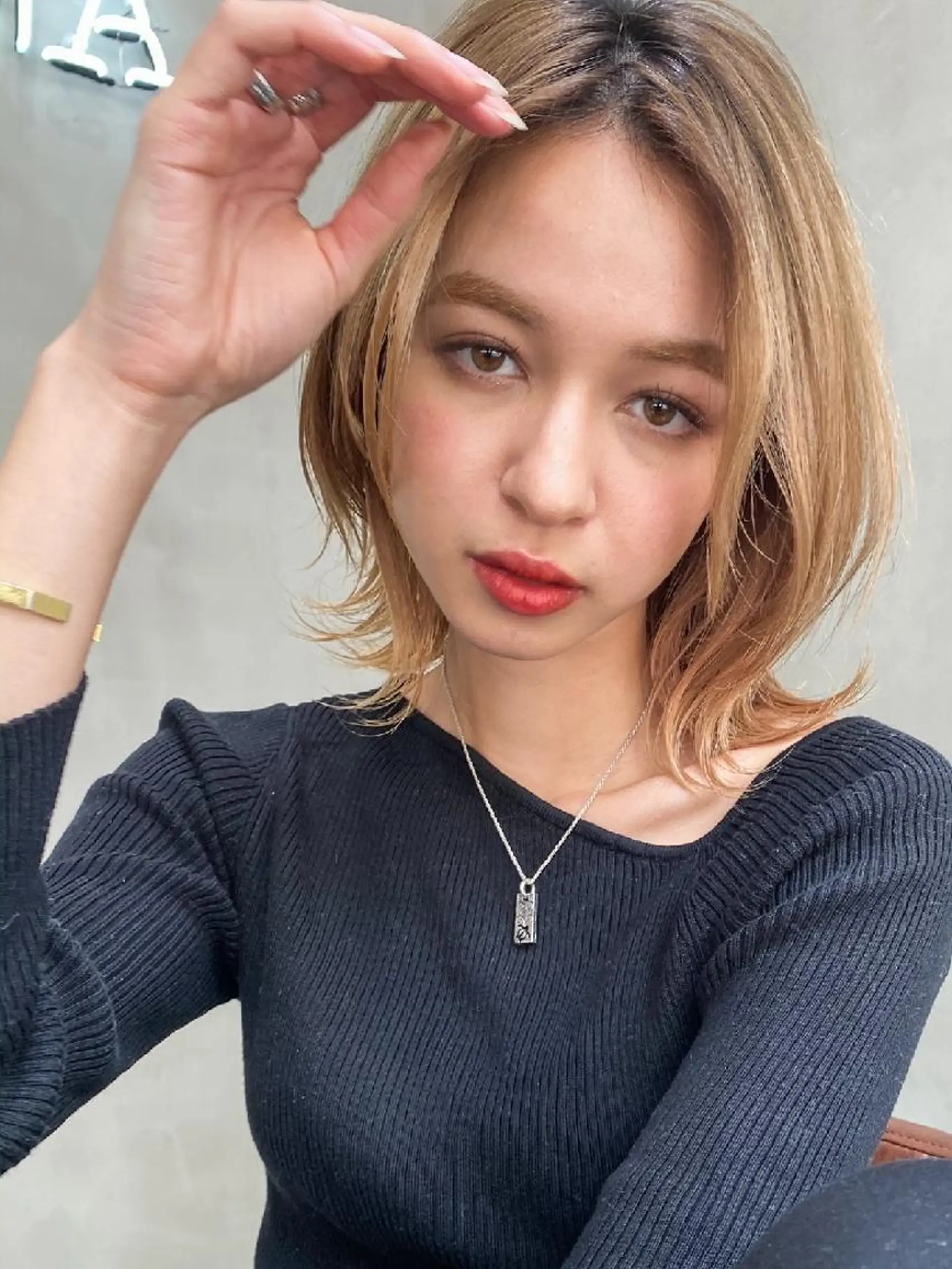 ミディアム カラー パーマ ネイル ヘアアレンジ キッズ メンズ マツエク・マツパ 🌸グレージュ/ 艶髪🌸yutaのヘアスタイル