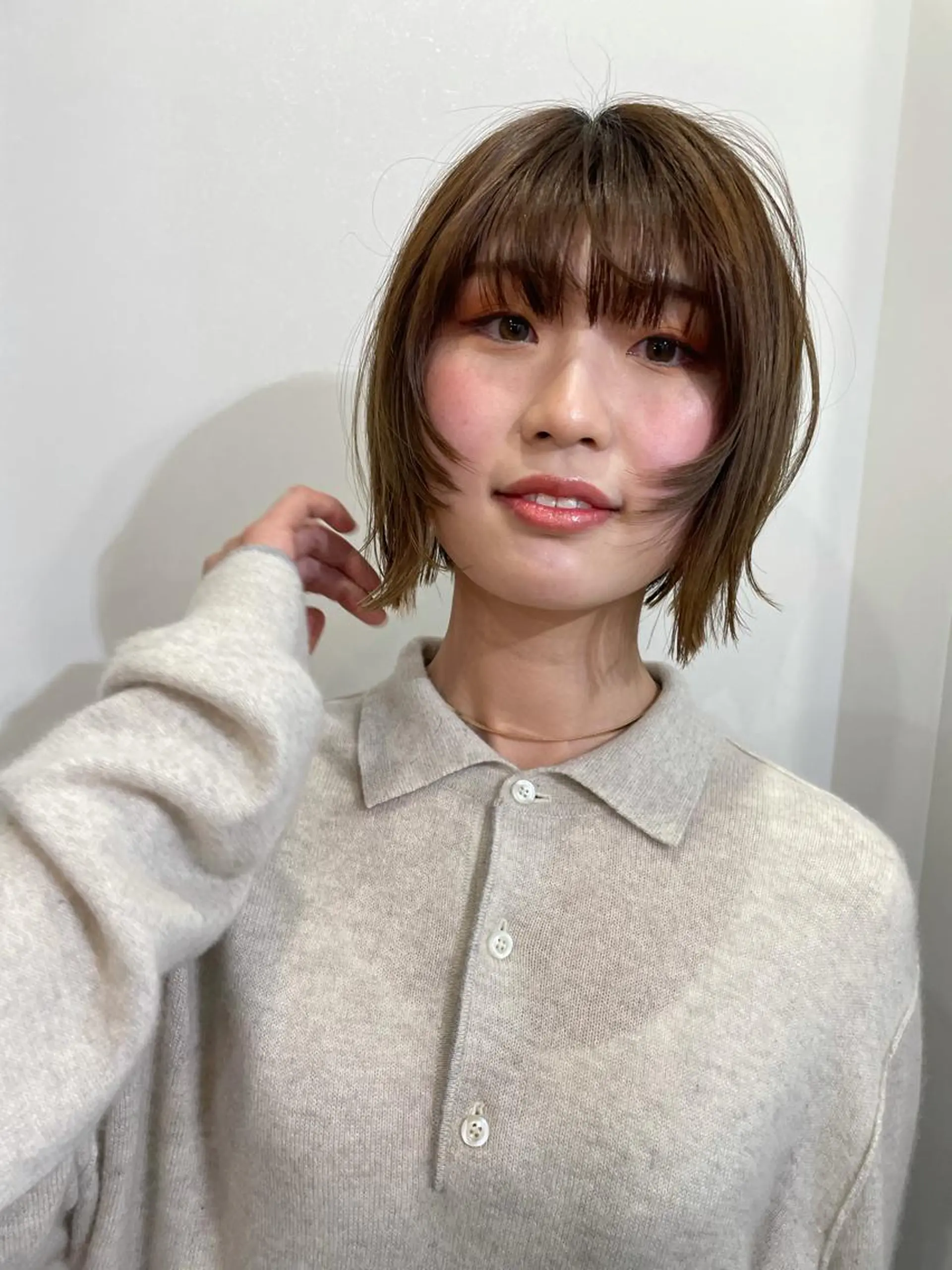 ショート カラー インナーカラー ボブ ウルフカット パーマ* 顔まわり似合わせのヘアスタイル