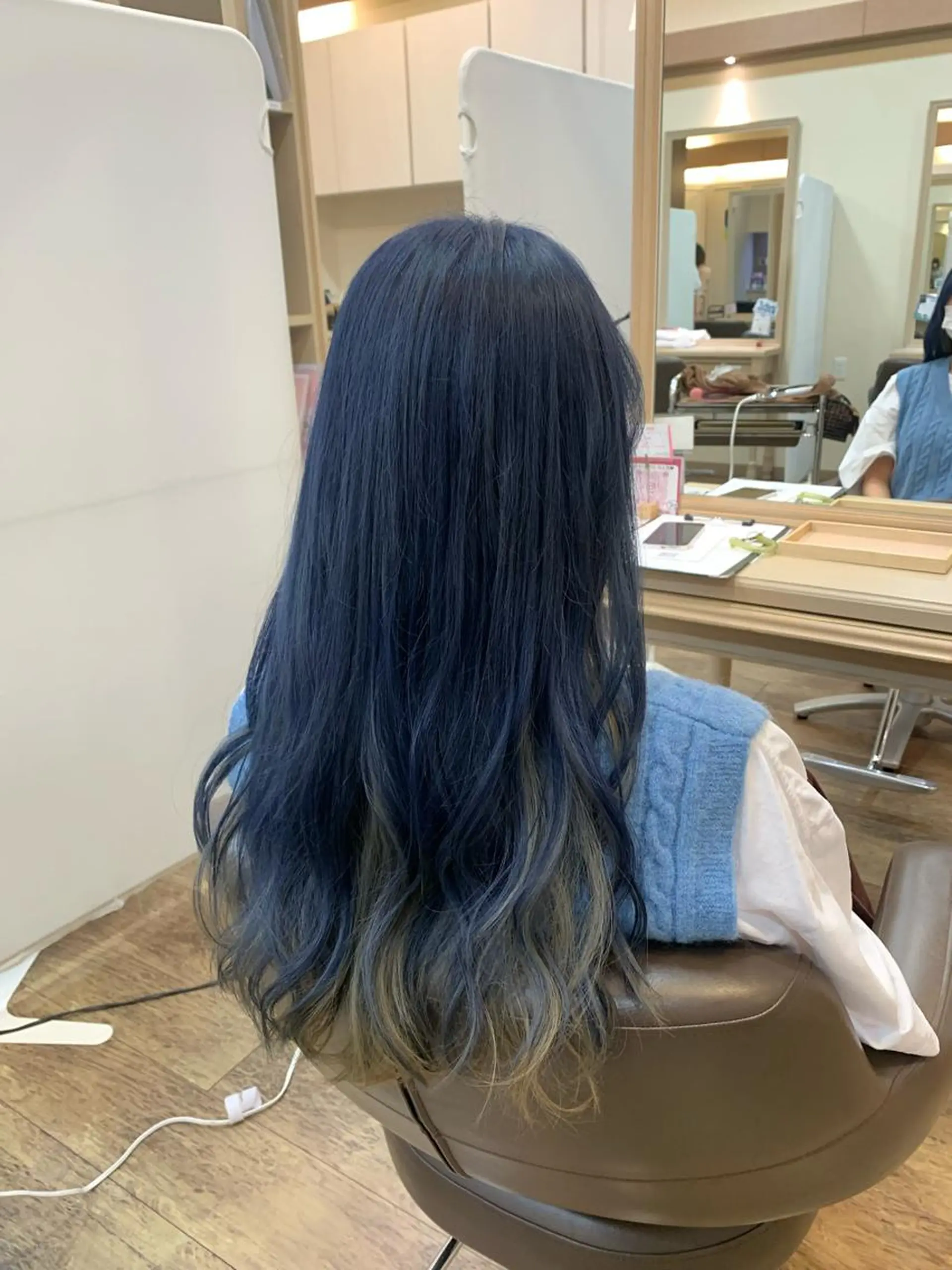 ロング カラー ベージュカラー ブルーカラー 韓国風カラー 韓国風ヘア 🦋艶モテカラー/ヘ アセット🦋YURIのヘアスタイル
