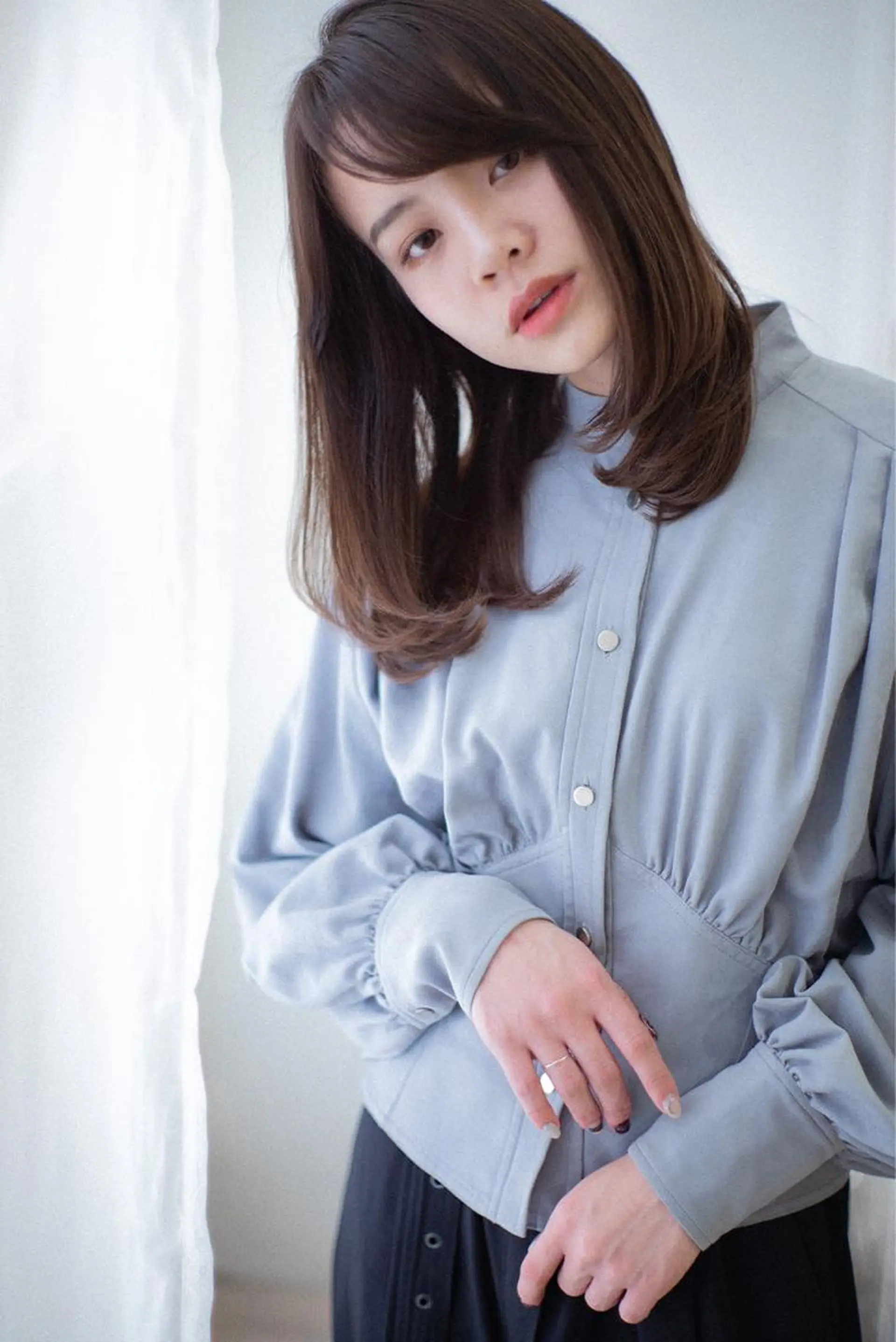 セミロング シンタニ ナオトのヘアスタイル
