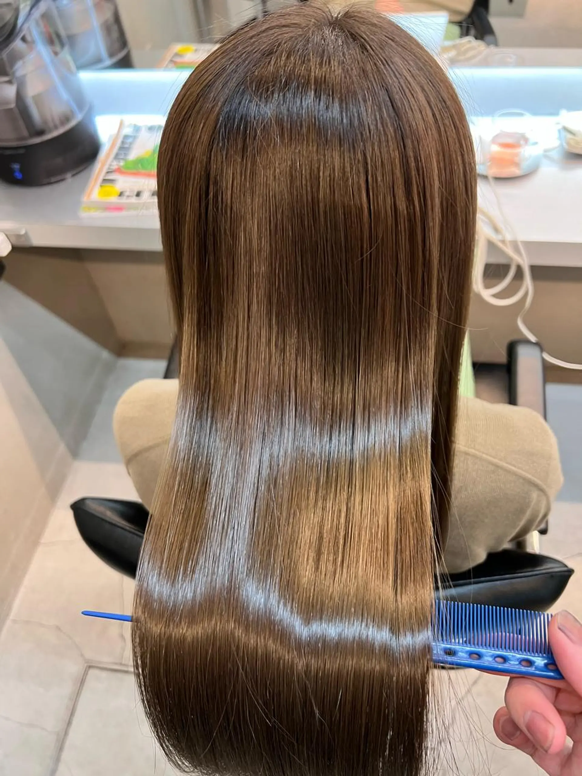 ロング ヘアカラー トリートメント 乾かすだけでサラ艶に /髪質改善西村涼太のヘアスタイル