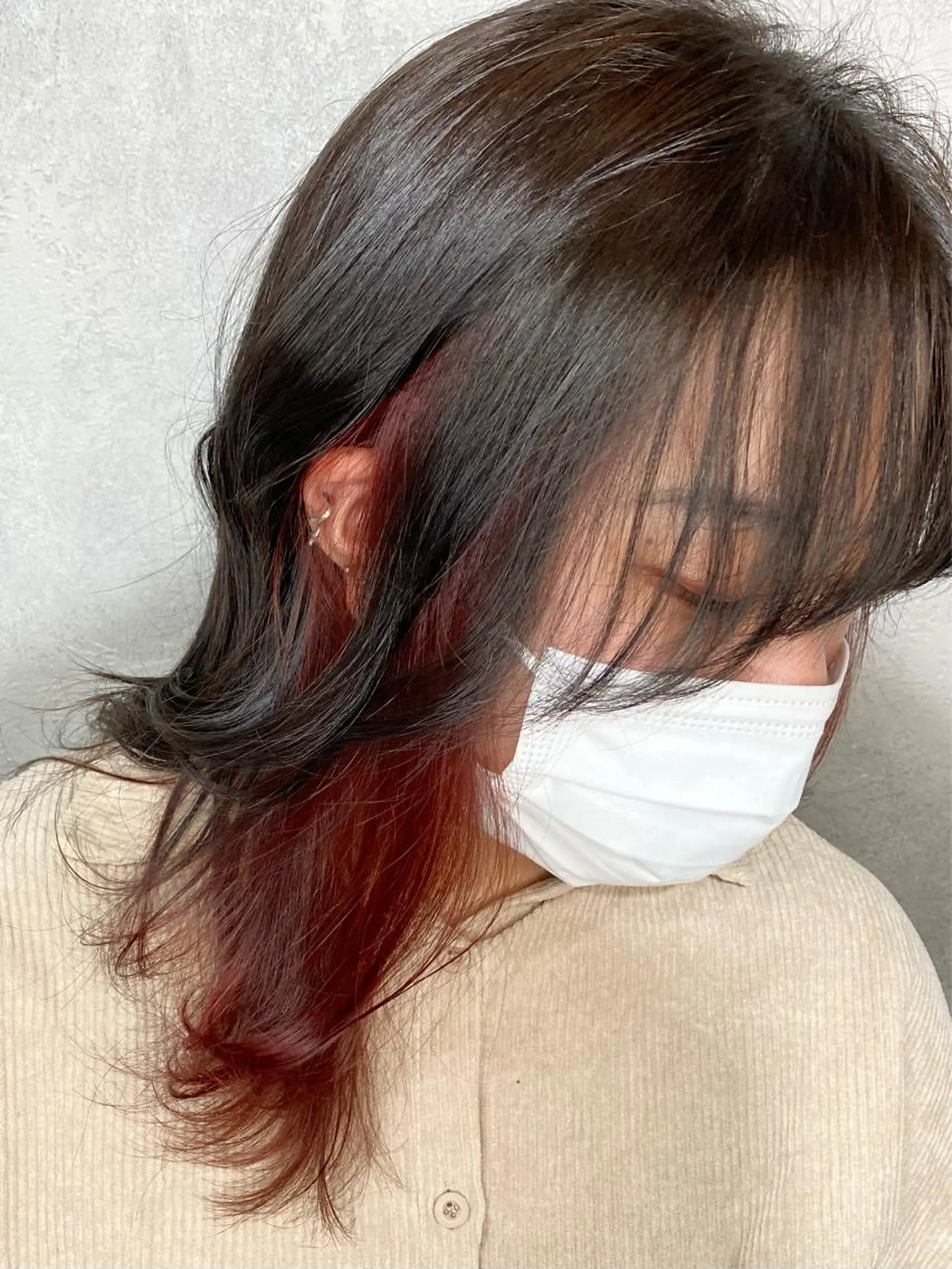ロング カラー レッドカラー 🌾内山 龍介🌾のヘアスタイル