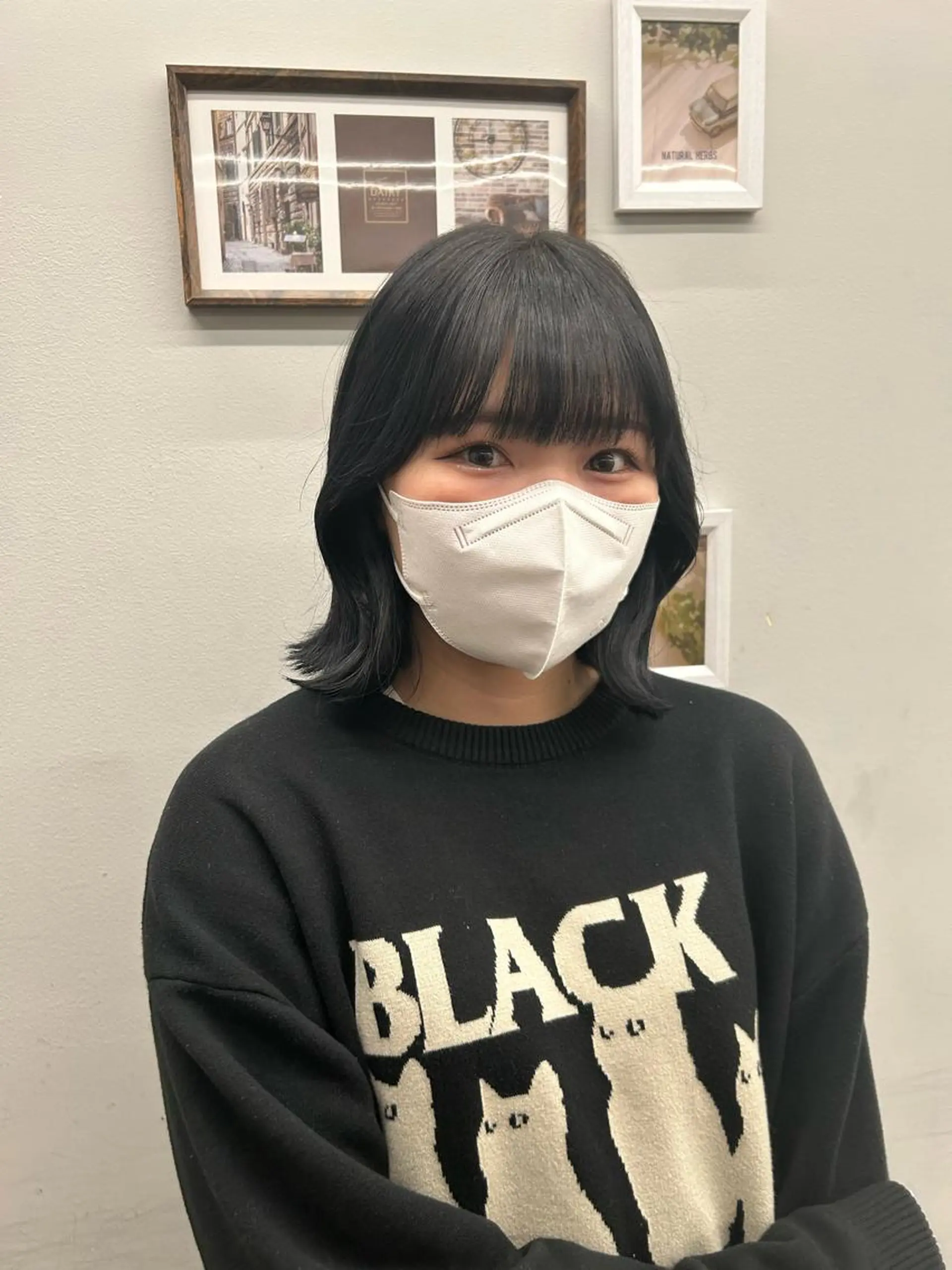 ショート カット ヘアカラー トリートメント ヘアセット 韓国ネイル🤍 イワサキ　リコ🍒のヘアスタイル