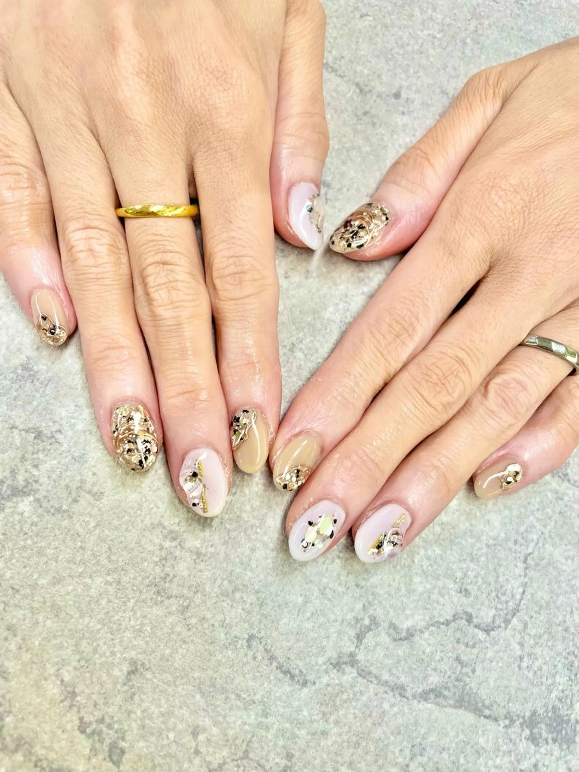 ネイル アートネイル フレンチネイル ジェルネイル ガラスフレンチ グラデーション ハンドネイル ハンドケア FASTNAIL PLUS 新宿店のネイルデザイン