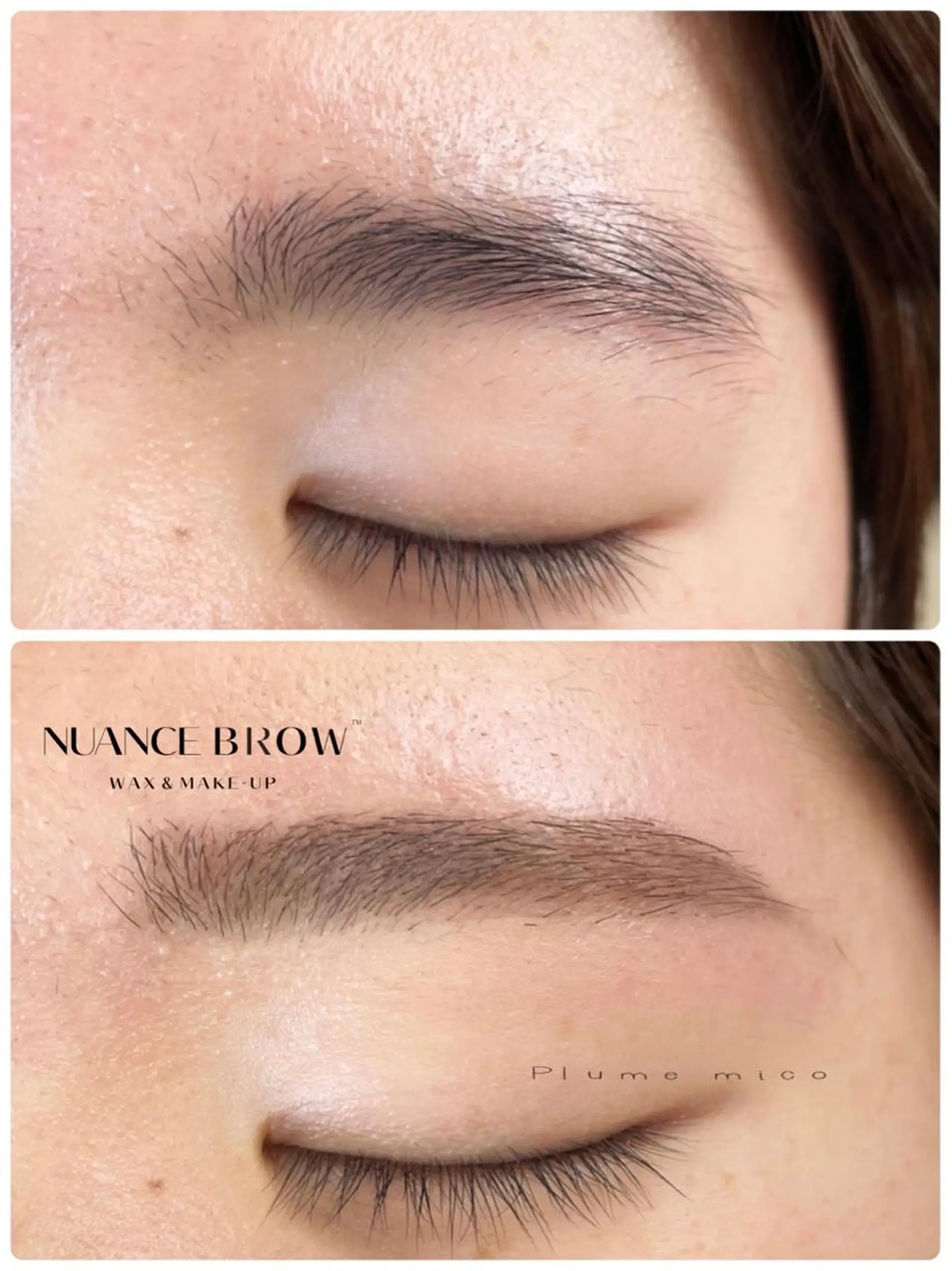 アイブロウ ワックス脱毛 Plume micoのマツエク・マツパデザイン