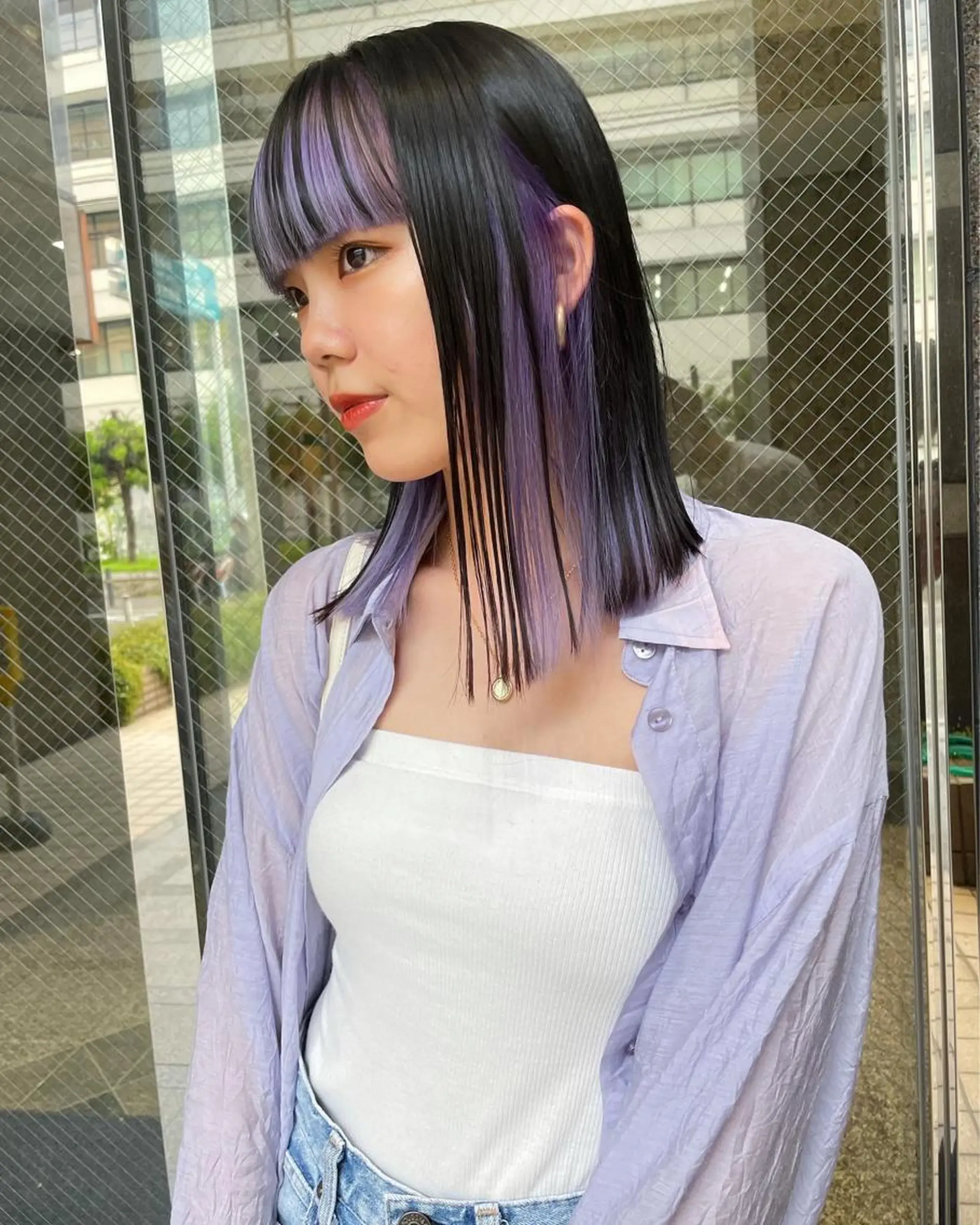 ミディアム カラー カット ヘアカラー トリートメント suvvy hairsalonのヘアスタイル