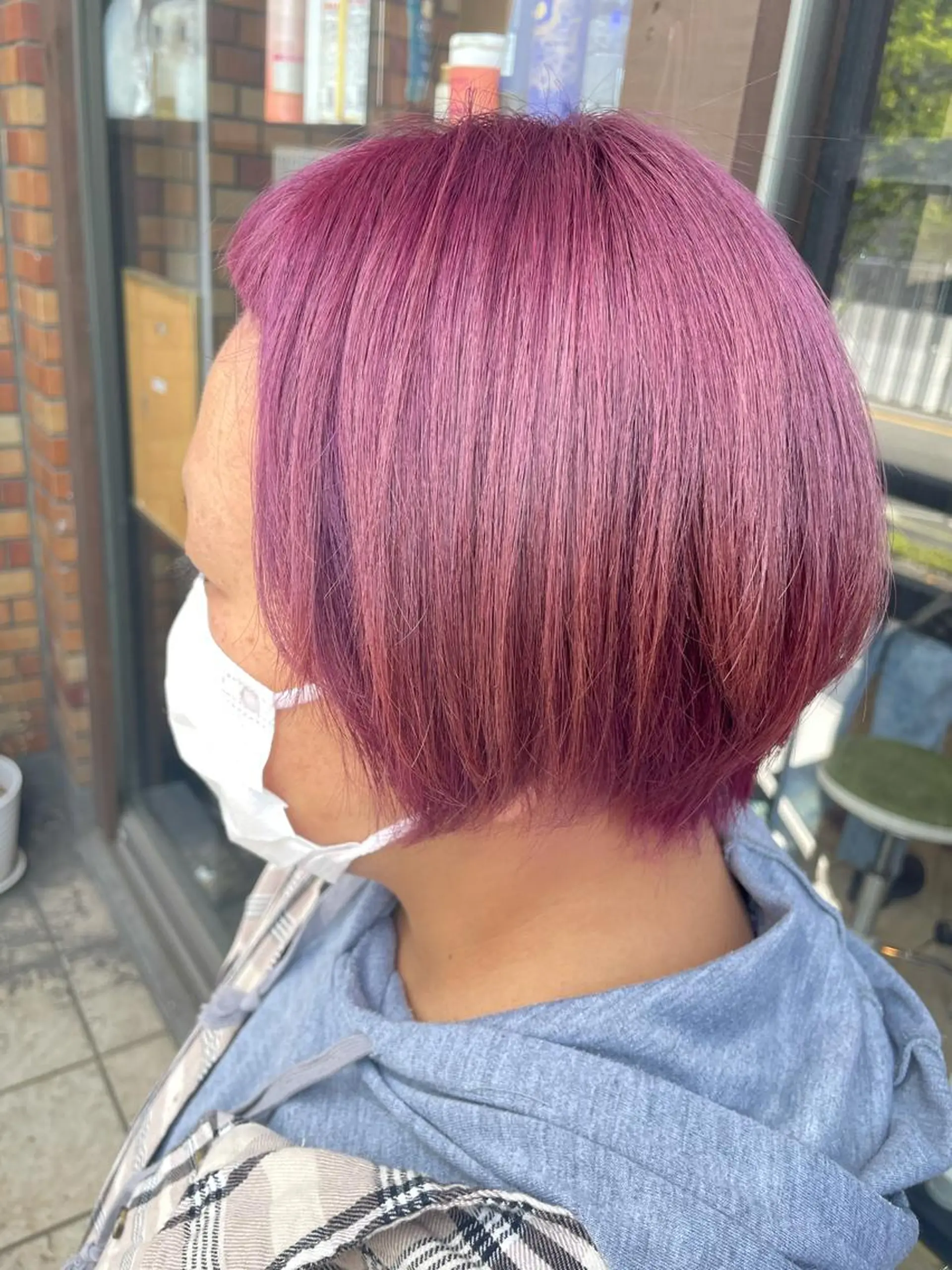 ミディアム カラー ヘアアレンジ ラベンダーカラー ラベンダーピンク ピンクカラー 韓国風ヘア ヘアカラー 🦋高瀬寛菜🦋 韓国/ブリーチのヘアスタイル