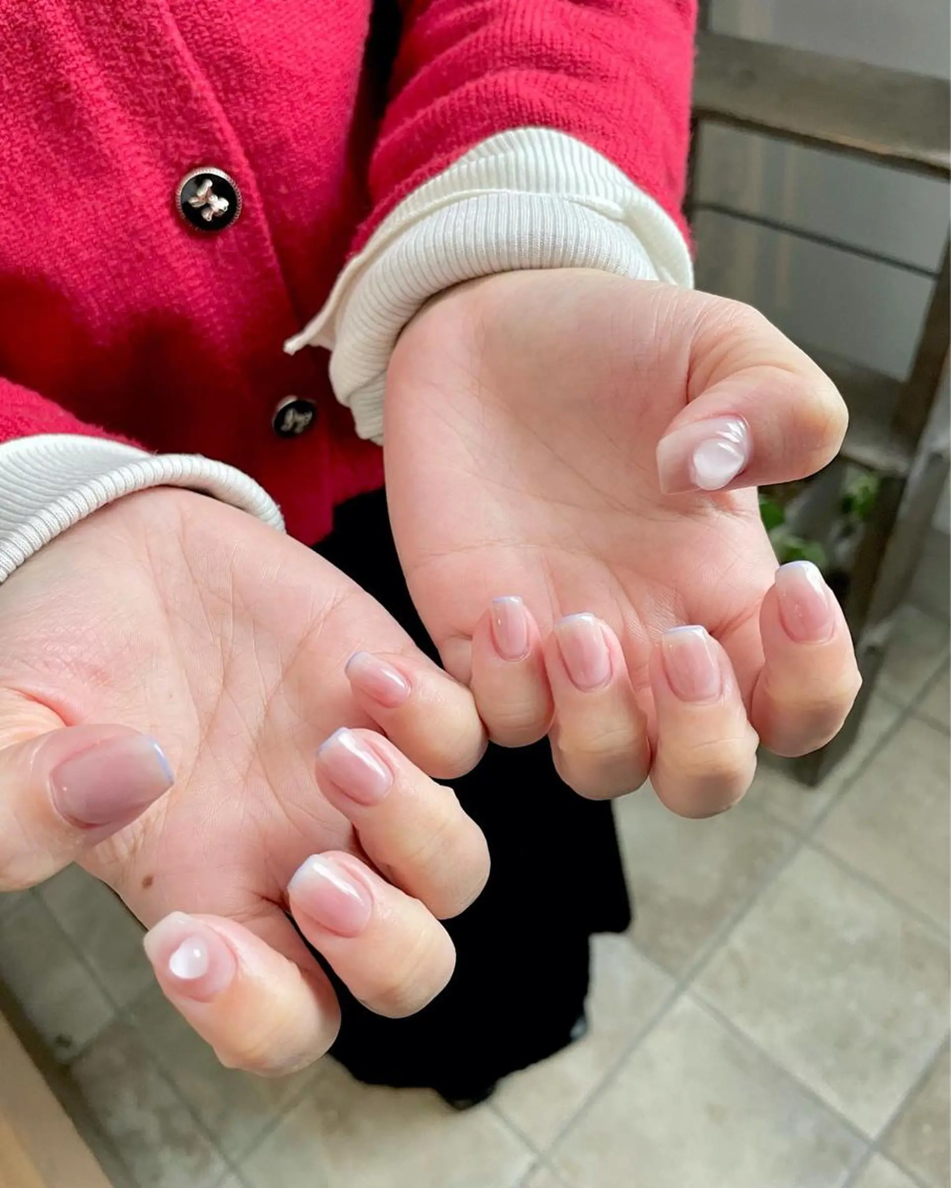 ネイル フットネイル ジェルネイル 韓国ネイル ニュアンスネイル パラジェル 甲斐市自宅サロン 🧸prunelleのネイルデザイン