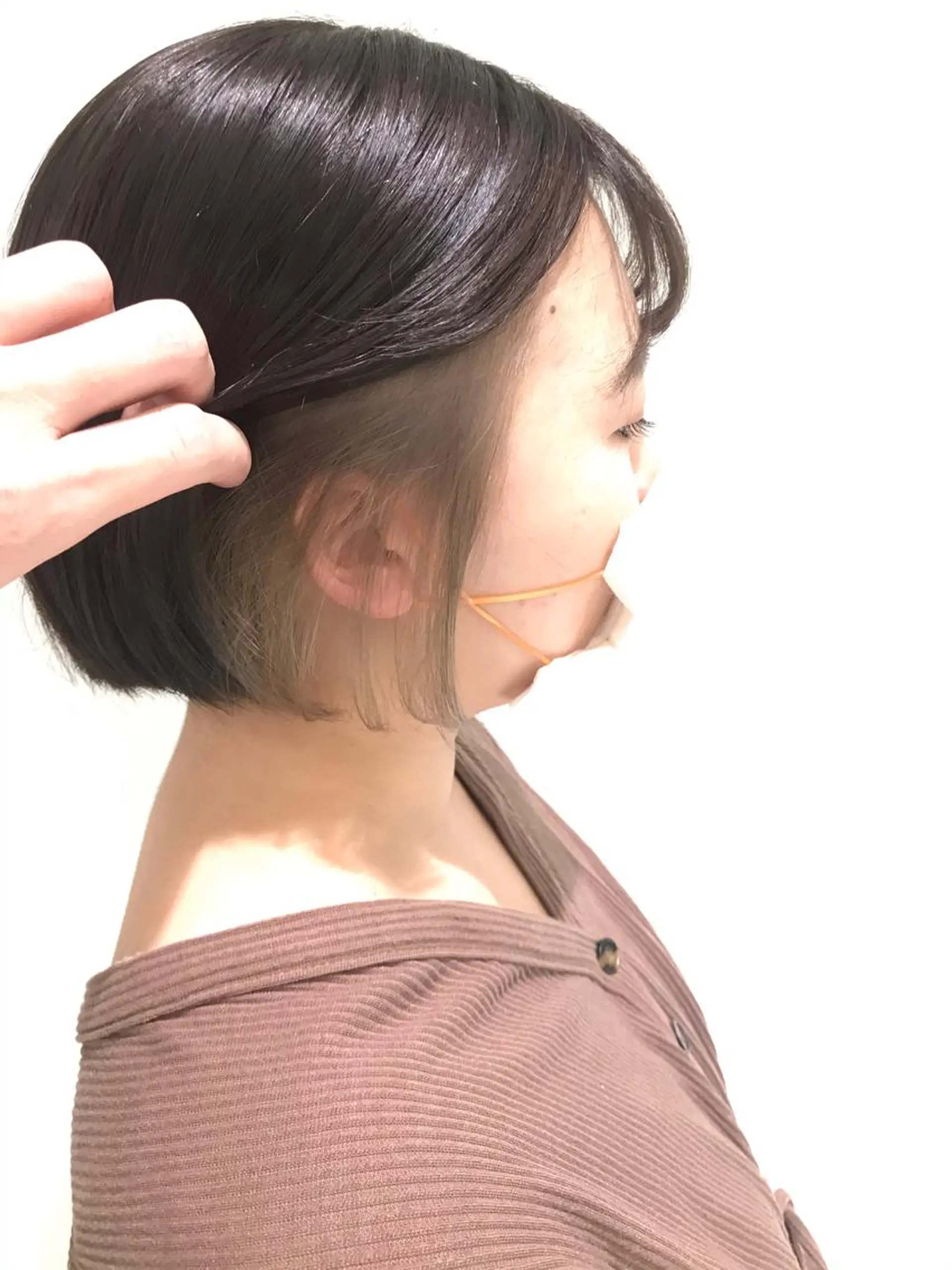 ミディアム カット ヘアカラー トリートメント 下條 真のヘアスタイル