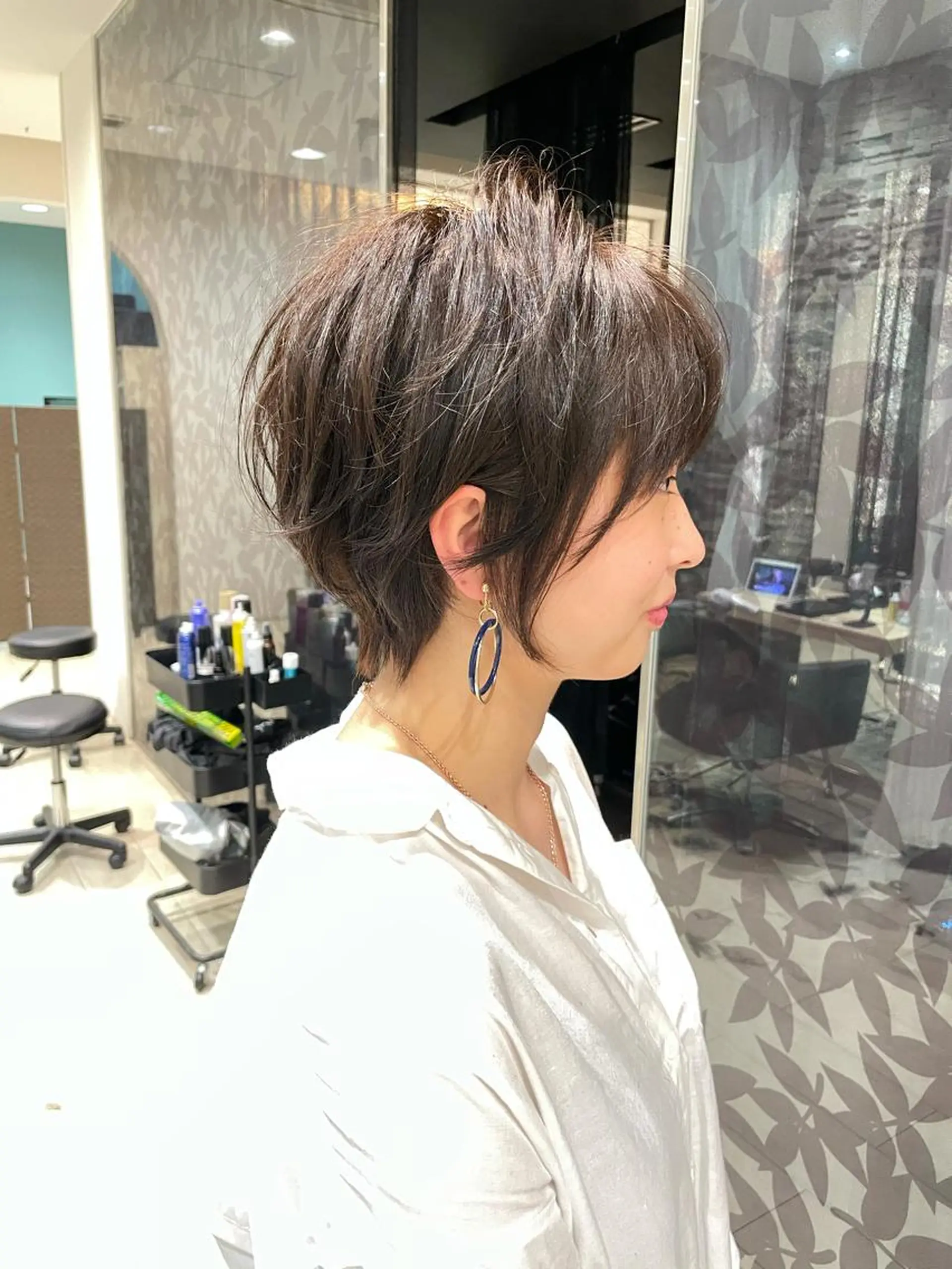 ショート カット ヘアカラー 韓国レイヤー🇰🇷 ReLien西大寺店のヘアスタイル