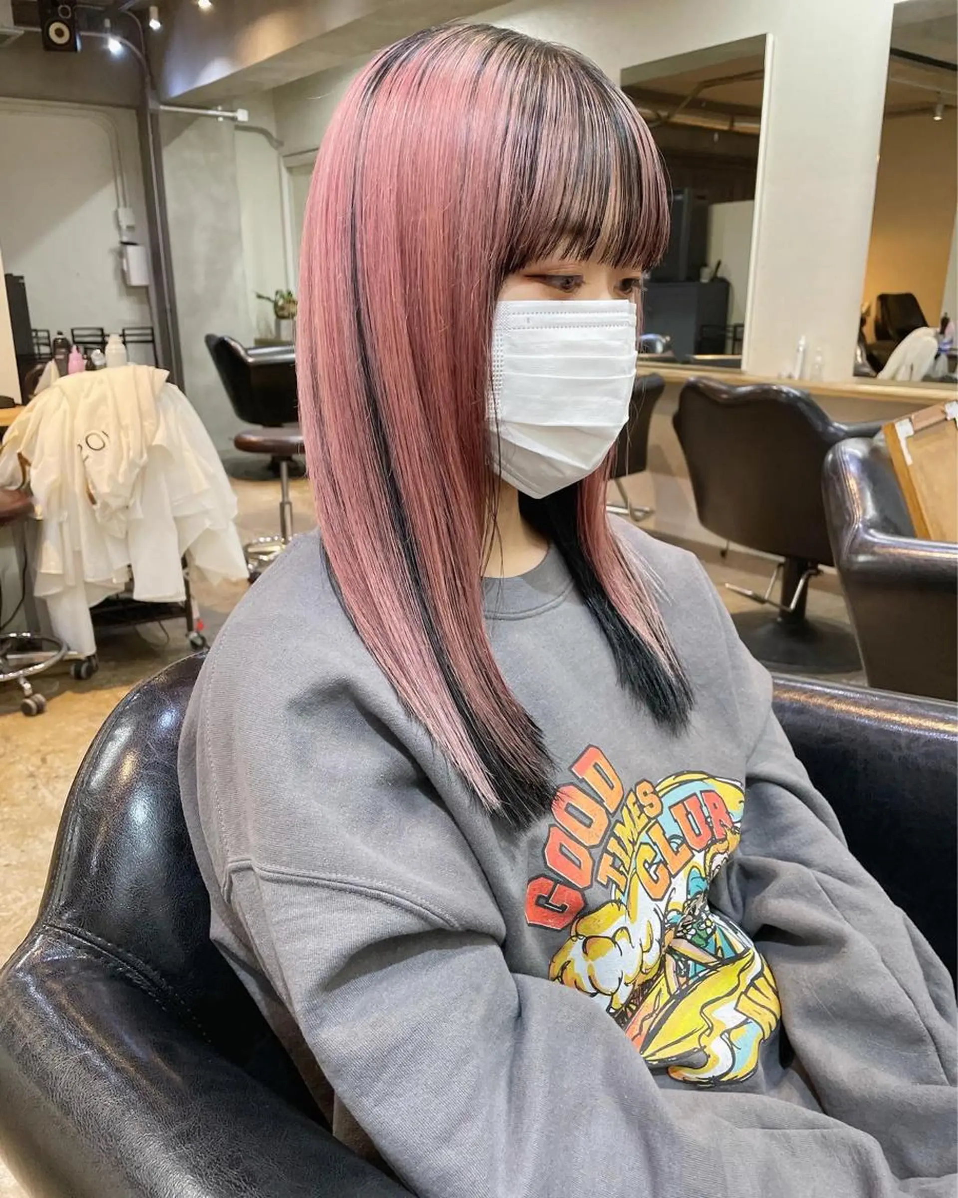 セミロング カラー ヘアアレンジ 丸山渉/パーマ エフェクトブリーチのヘアスタイル