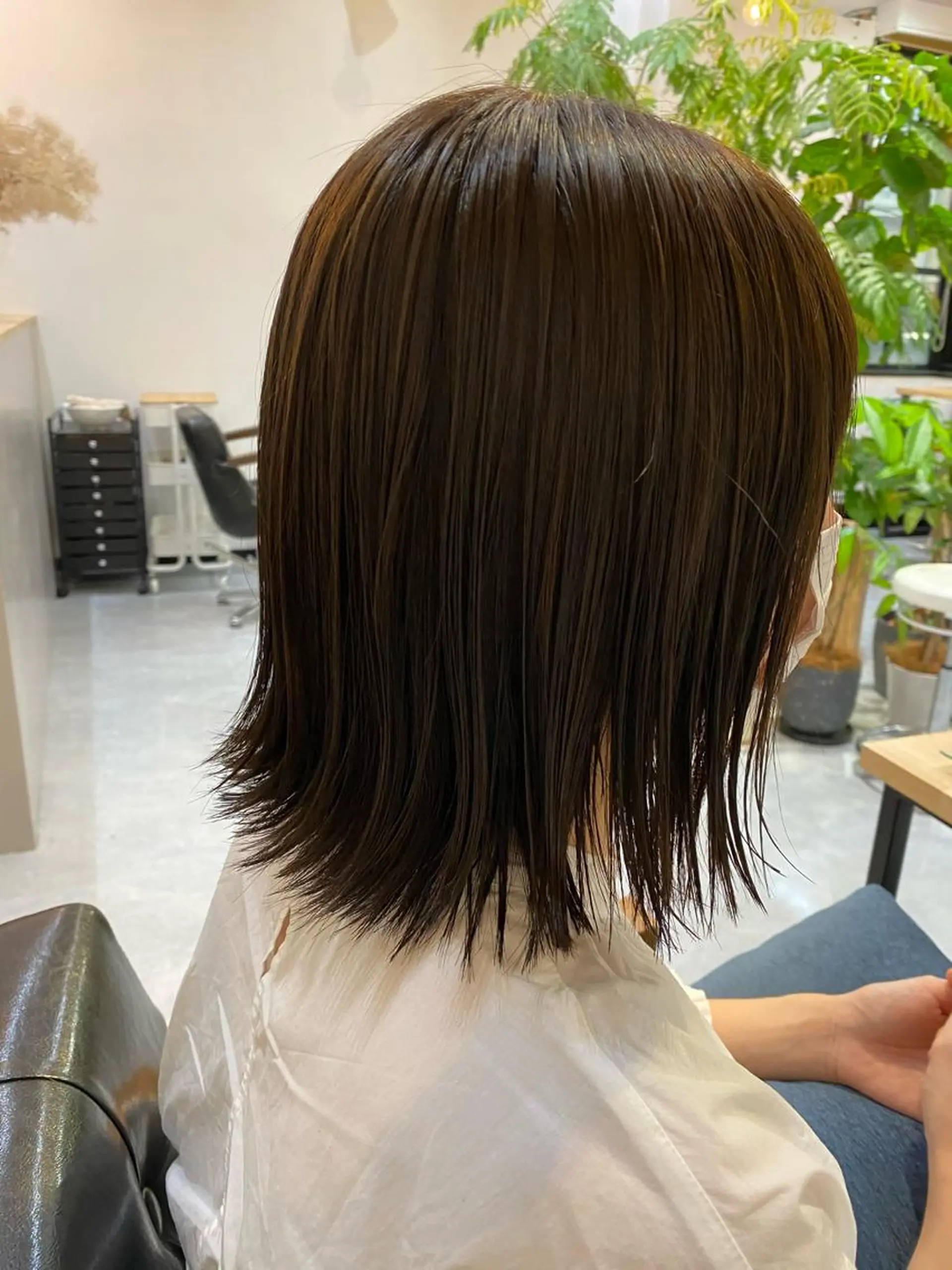 ミディアム カラー 外ハネヘア カット ヘアカラー トリートメント ヘッドスパ CARICIA🌱 masaeのヘアスタイル