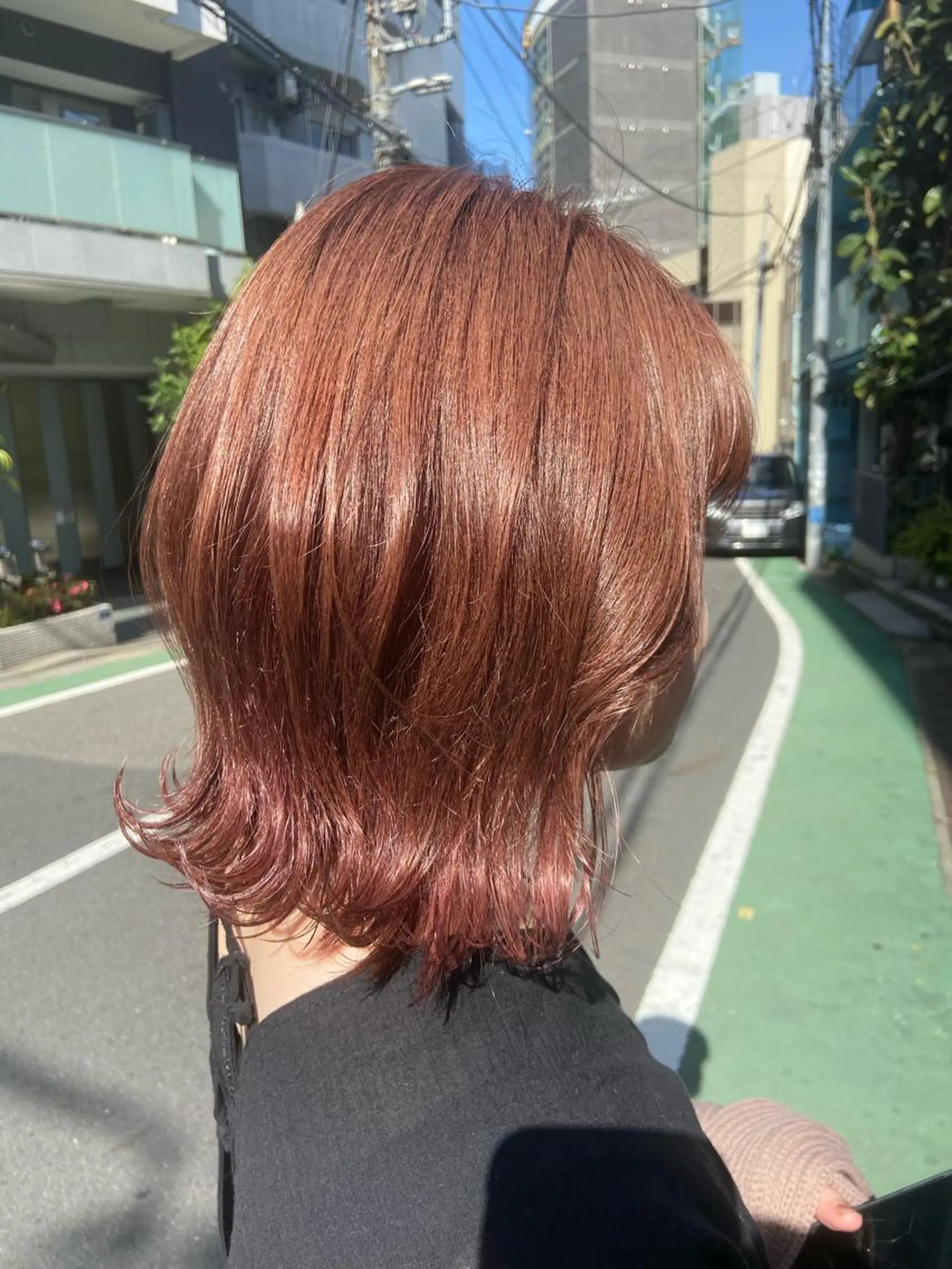 ミディアム カラー インナーカラー ピンクカラー natsumi / N°ariaのヘアスタイル