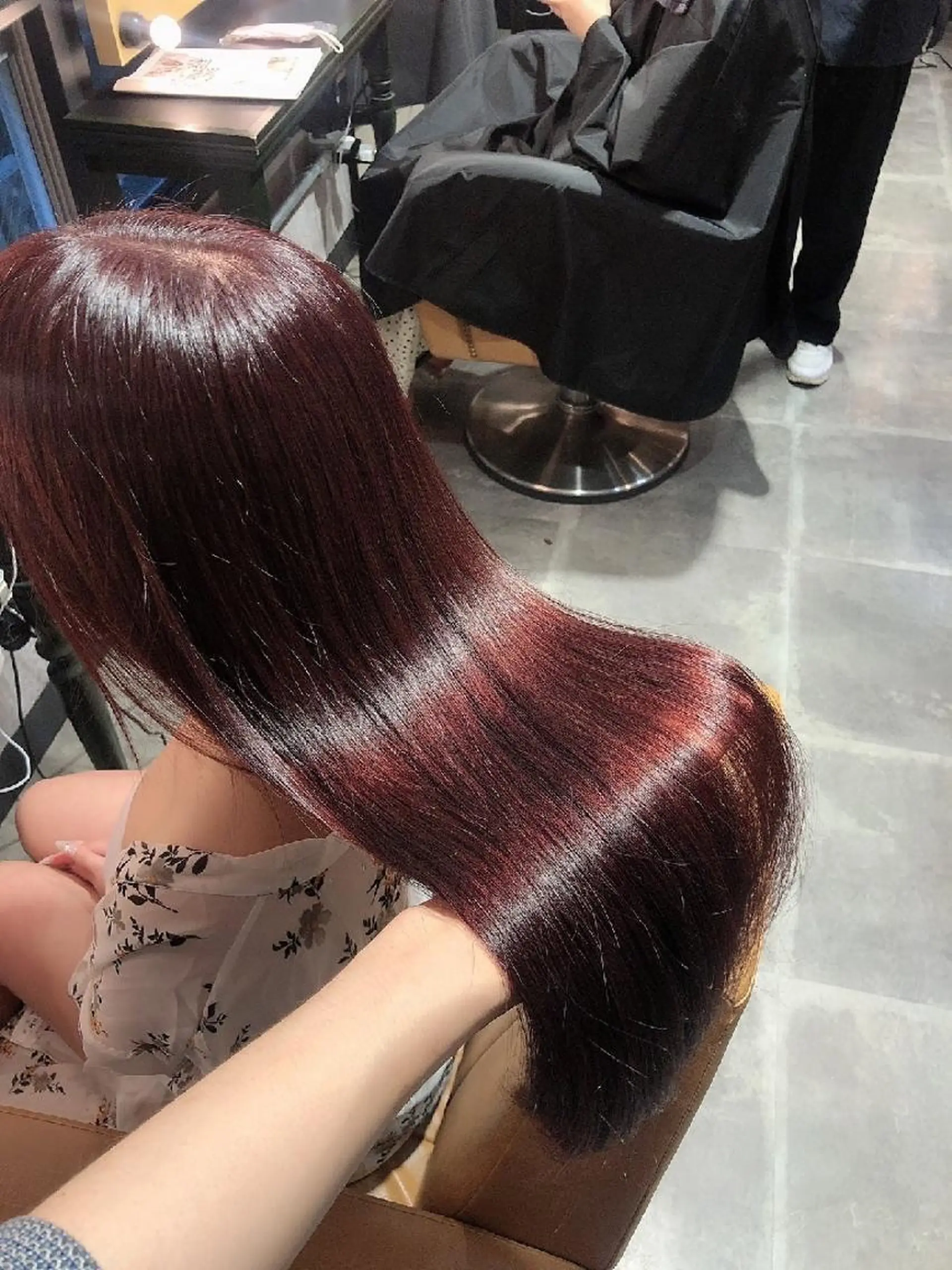ロング ヘアカラー トリートメント 縮毛矯正/レイヤー 💎やまもとちひろのヘアスタイル