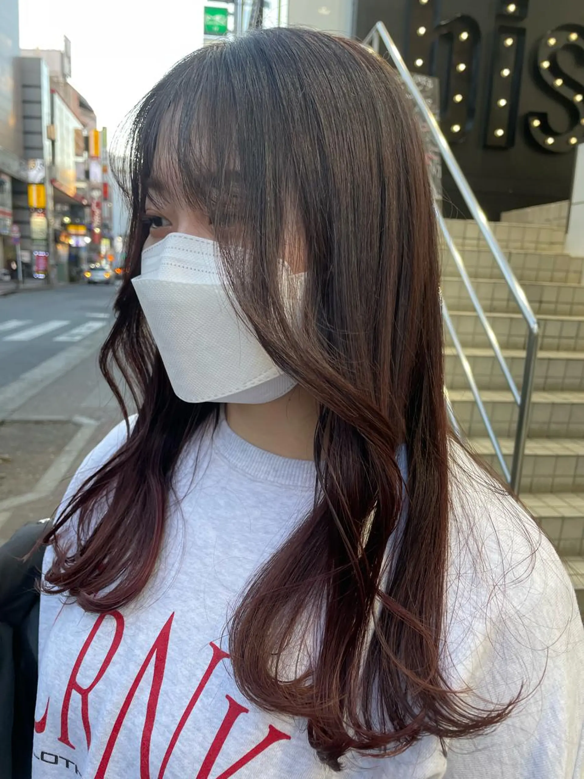 ロング カラー ベージュカラー ピンクカラー ピンクベージュ 韓国風ヘア ヘアカラー トリートメント 韓国ヘア🦋 MIYUのヘアスタイル