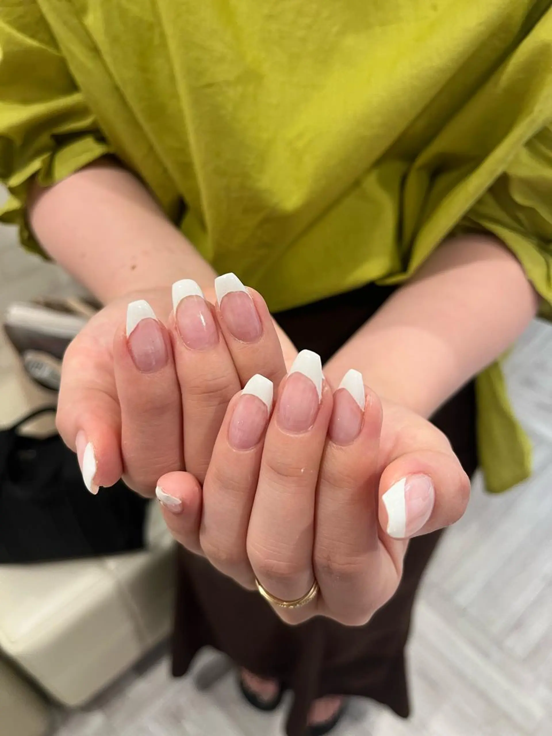 ネイル フレンチネイル 阿部 うららのマツエク・マツパデザイン