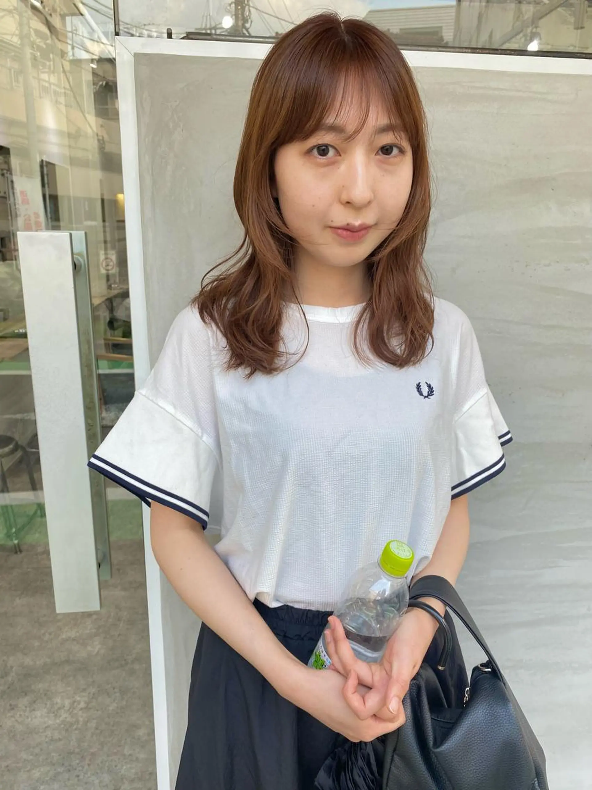 セミロング カラー ブラウンカラー オレンジ オレンジブラウン レイヤーカット 森貴裕/ベージュ/ パーマ/オリーブのヘアスタイル