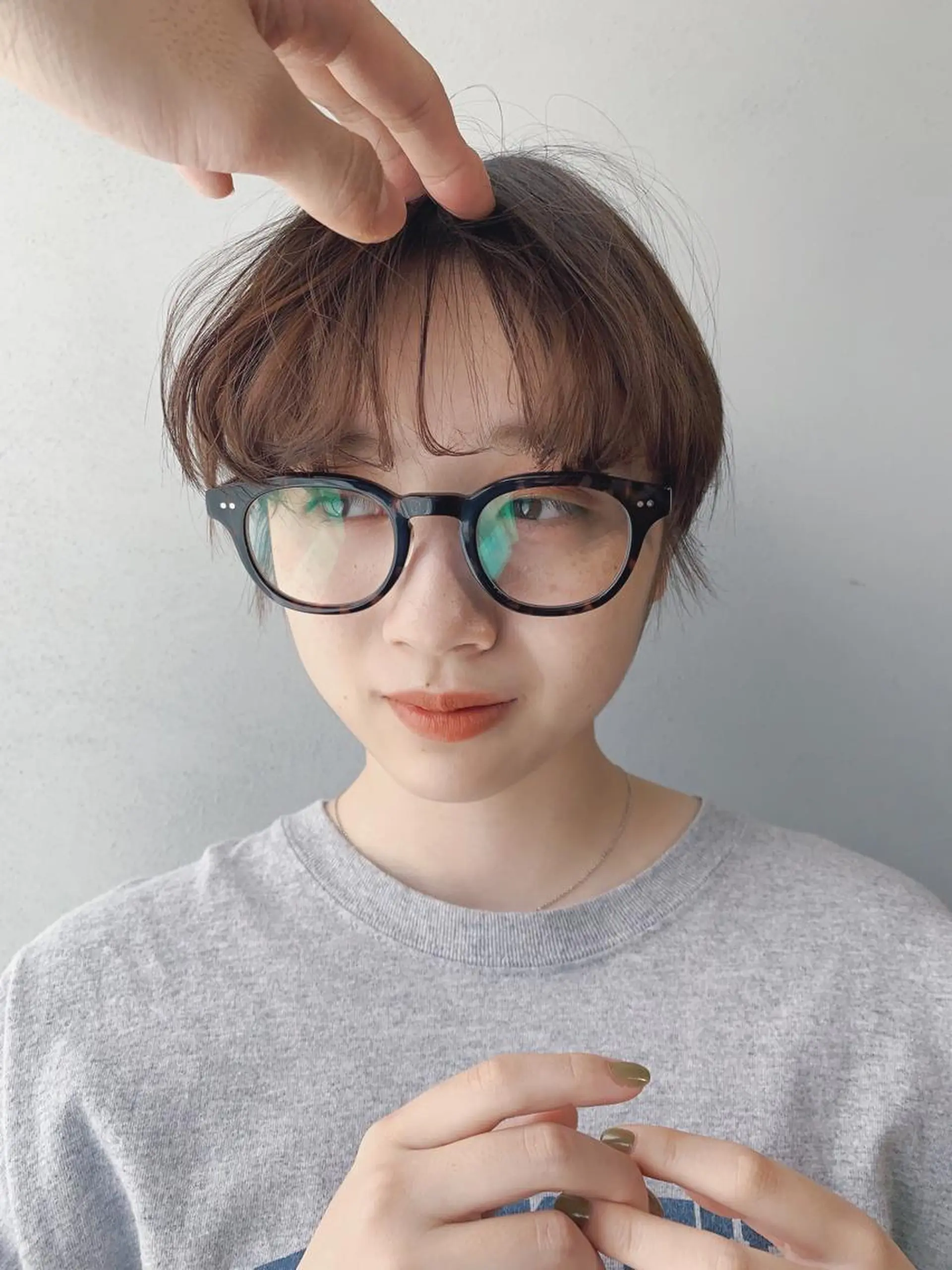 ショート カラー ボブパーマコテ巻き風 パーマNo1深江秀平のヘアスタイル
