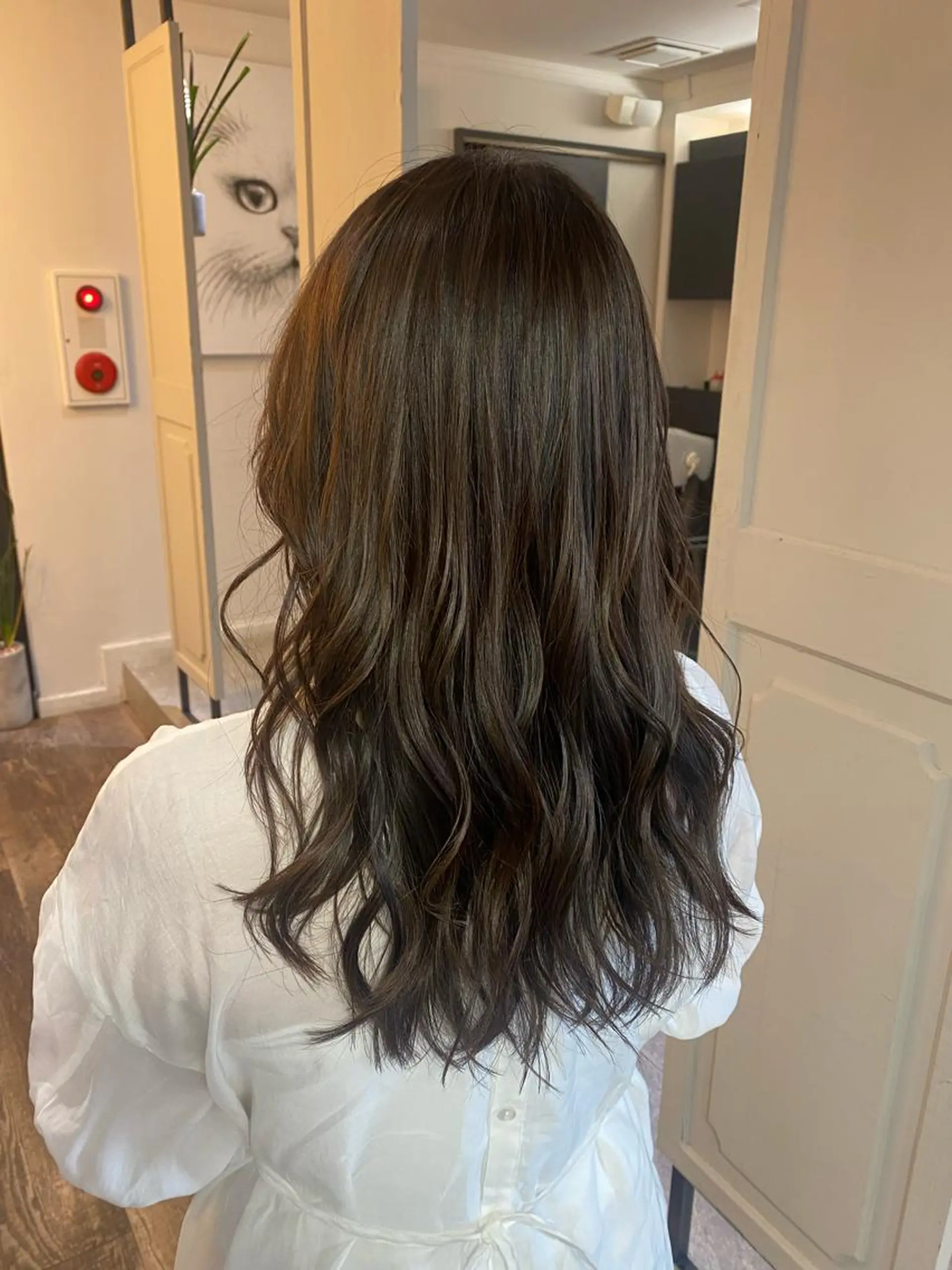 ロング カラー アディクシーカラー ベージュカラー ブリーチ ケアブリーチ ダブルカラー ヘアカラー ボブ/透明感カラー 岸本涼奈のヘアスタイル