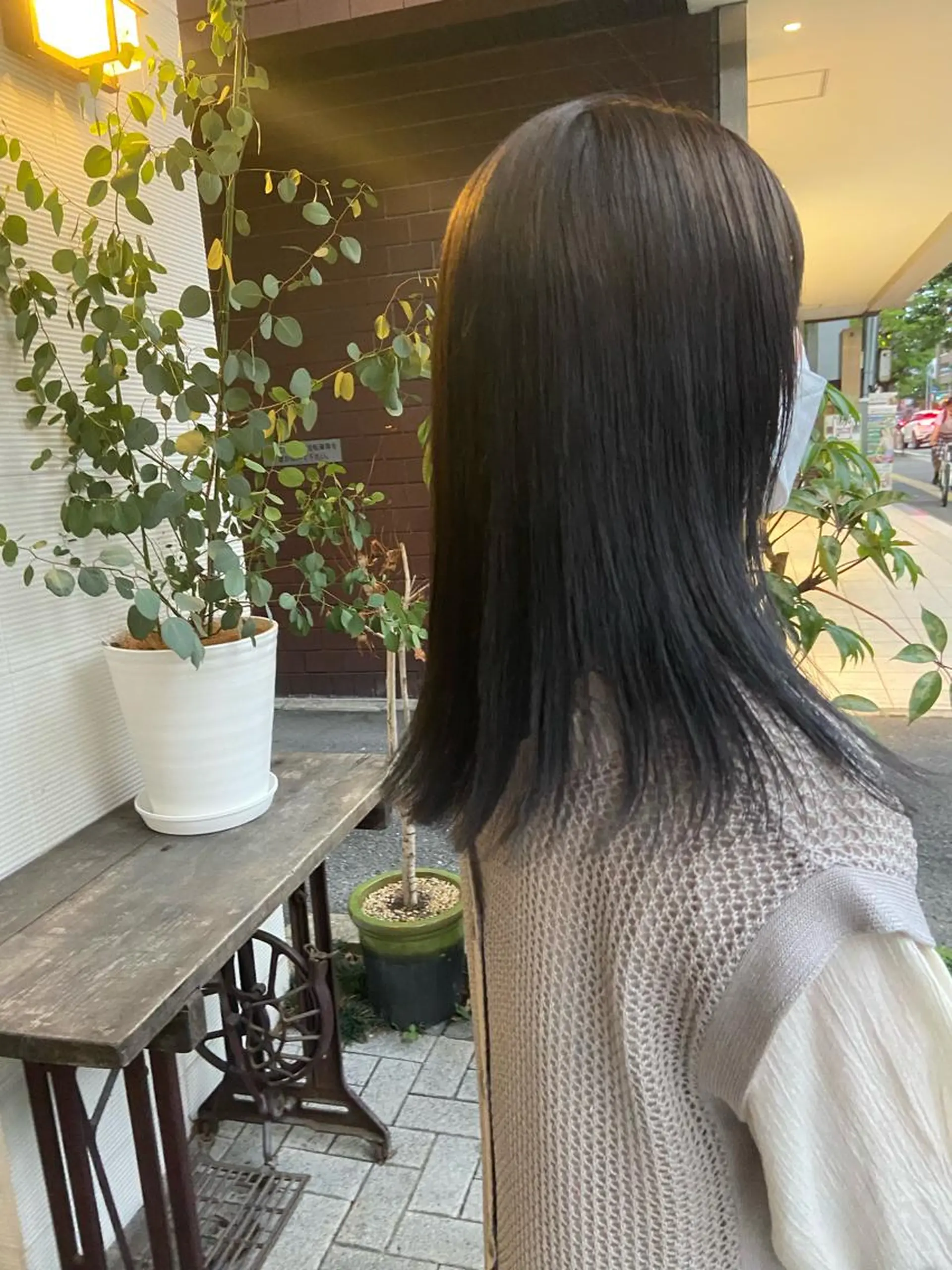 ミディアム カラー グレージュ オリーブグレージュ オリーブグレー カット ヘアカラー 縮毛矯正 トリートメント 松尾太樹 【pia】福岡美容室のヘアスタイル