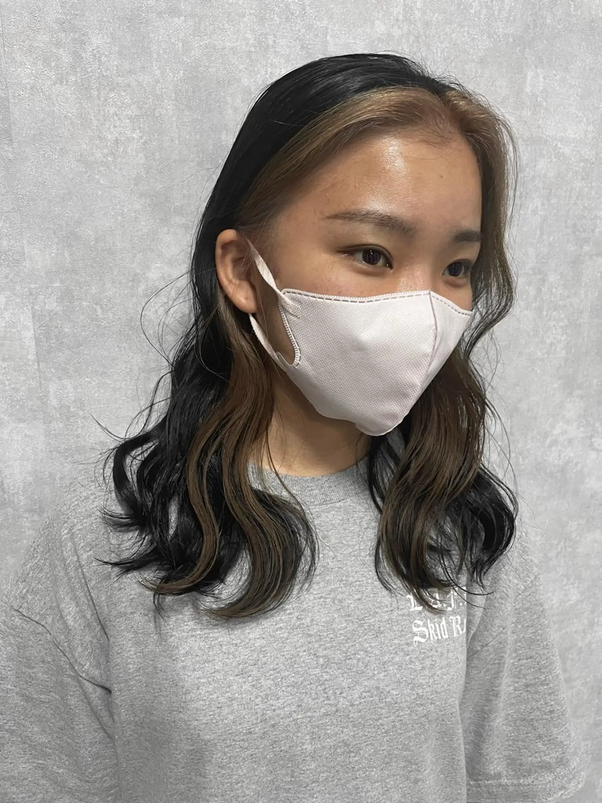 ミディアム 切りっぱなしボブ ショートボブ ミディアムパーマ アッシュ ミストバング C’LD hair produce /シールドヘア所属・モテ髪/ボブ/ショー ト/アダチフウトのヘアスタイル