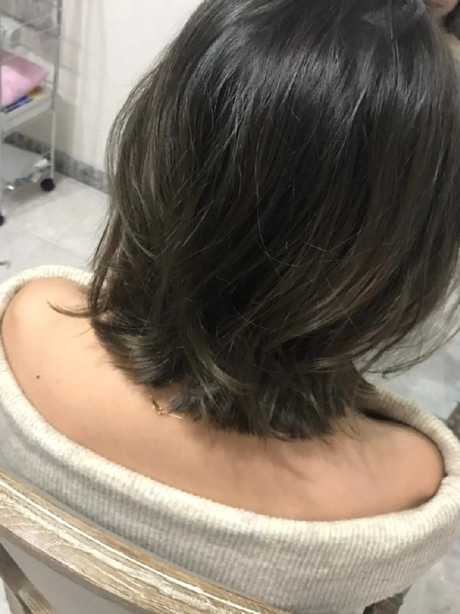 ミディアム カラー ヘアアレンジ 透明感カラー See by merのマツエク・マツパデザイン