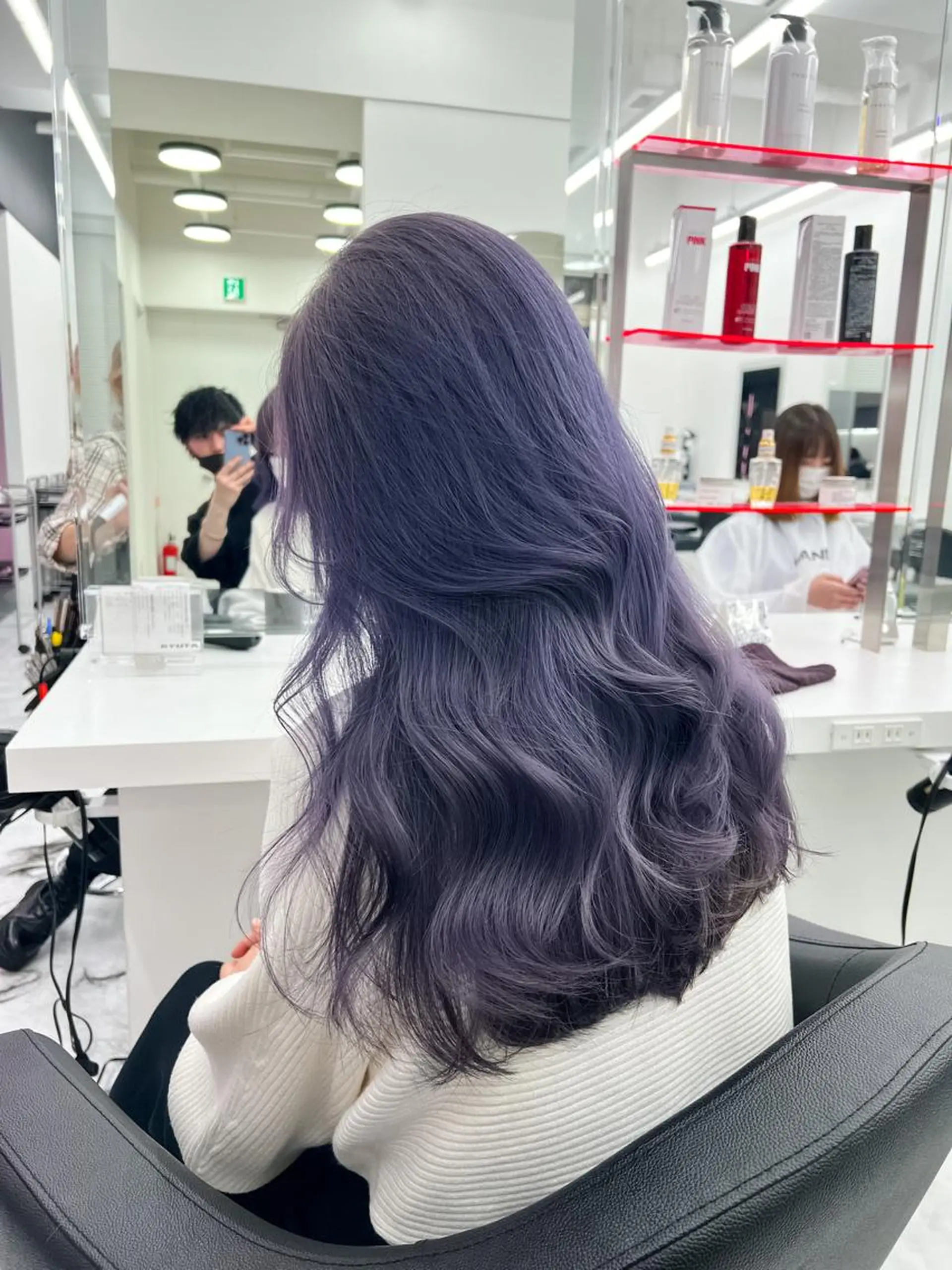 ミディアム カラー ヘアアレンジ メンズ ヘアカラー トリートメント ヘッドスパ ヘアセット 🫧暗髪/ハイトーン 🫧RYUTA🫧のヘアスタイル