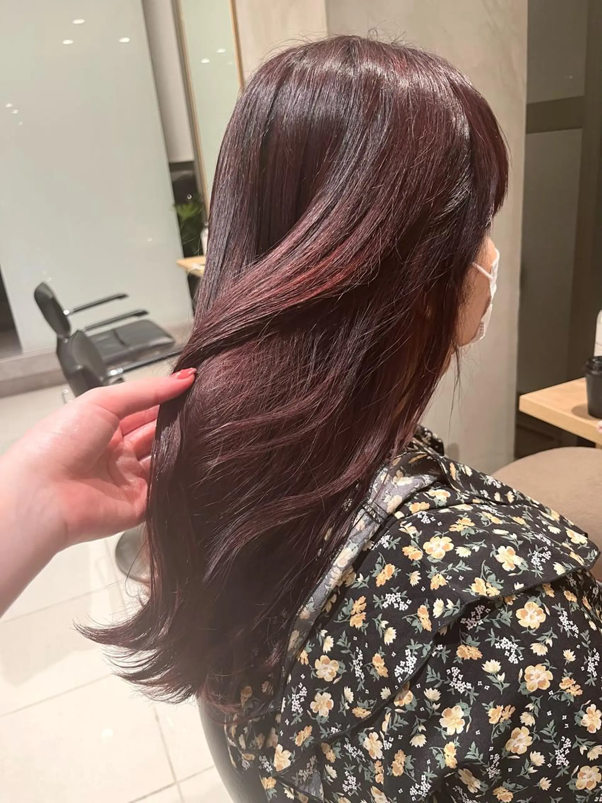 ロング カラー ヘアアレンジ ブリーチ ラベンダーカラー ピンクカラー ピンクラベンダー MAYU/ハイトーン /レイヤー/横浜のヘアスタイル