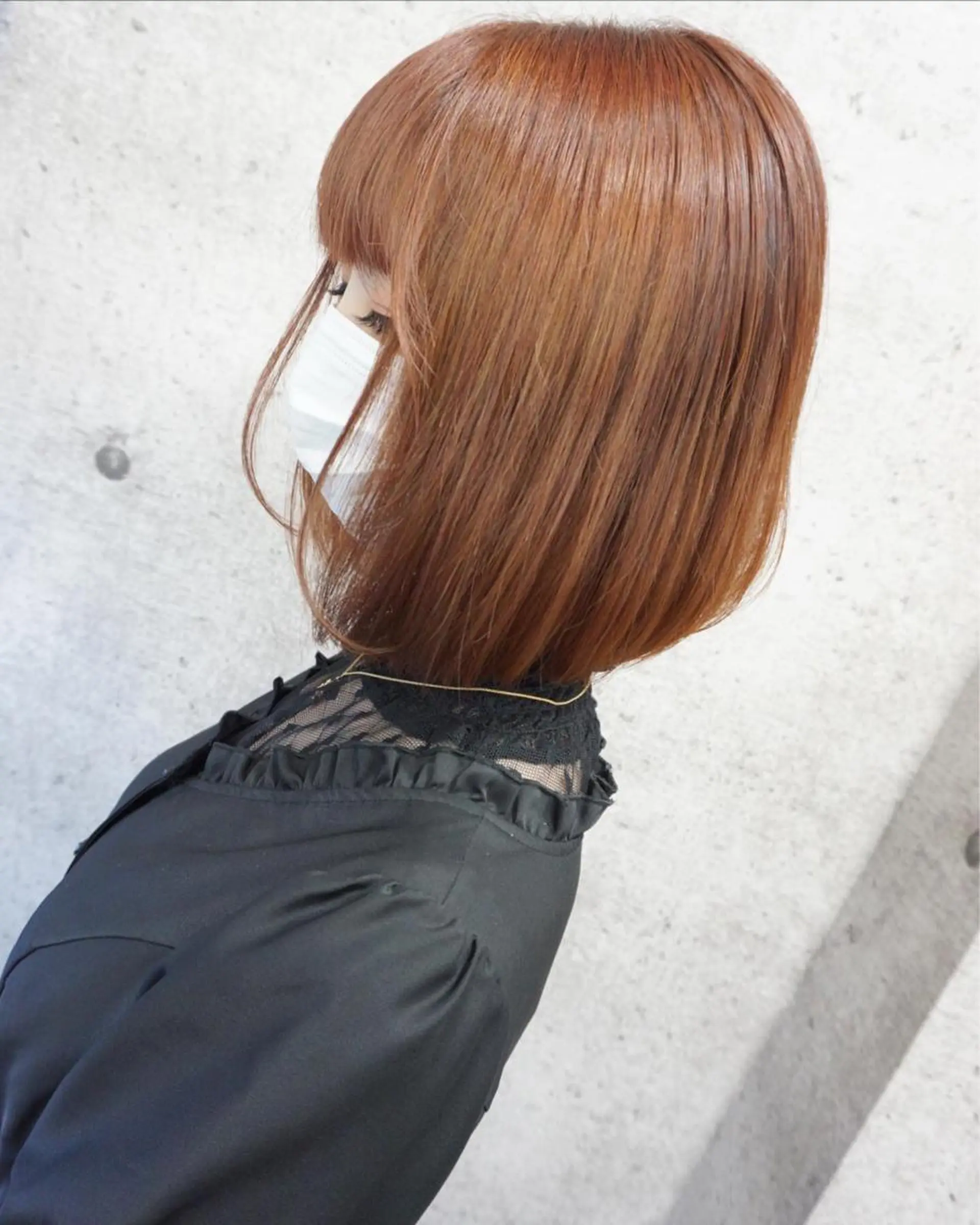 ショート オレンジブラウン ボブ カット ヘアカラー トリートメント hair teria ryu 大塚のヘアスタイル