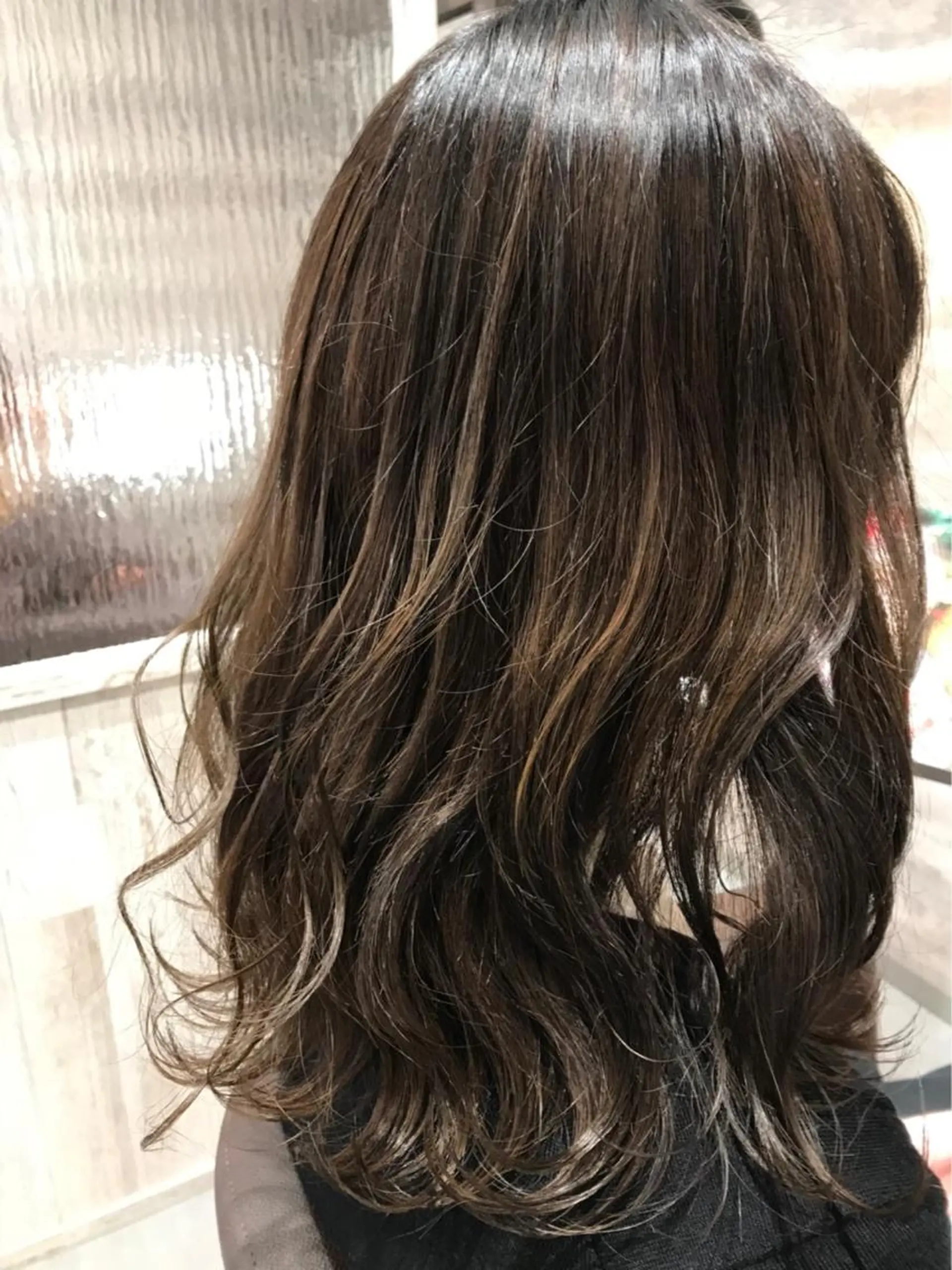 セミロング カラー ベージュカラー ハイライトカラー ハイライト 💈Blanco💈 カラー&ケア🌈のヘアスタイル
