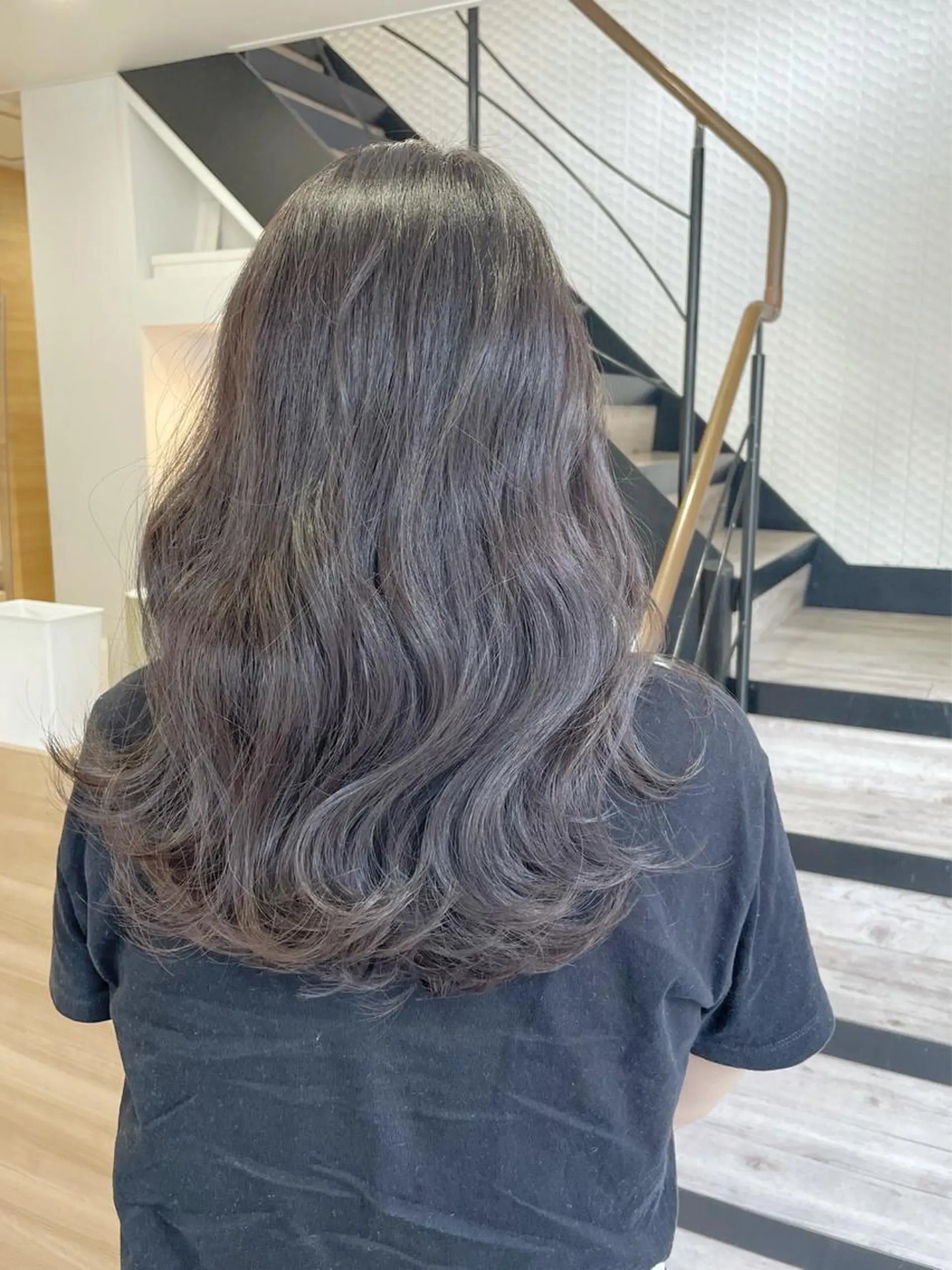 セミロング カラー アッシュ カット ヘアカラー トリートメント 高尾亮輔/ AVANCE難波店のヘアスタイル