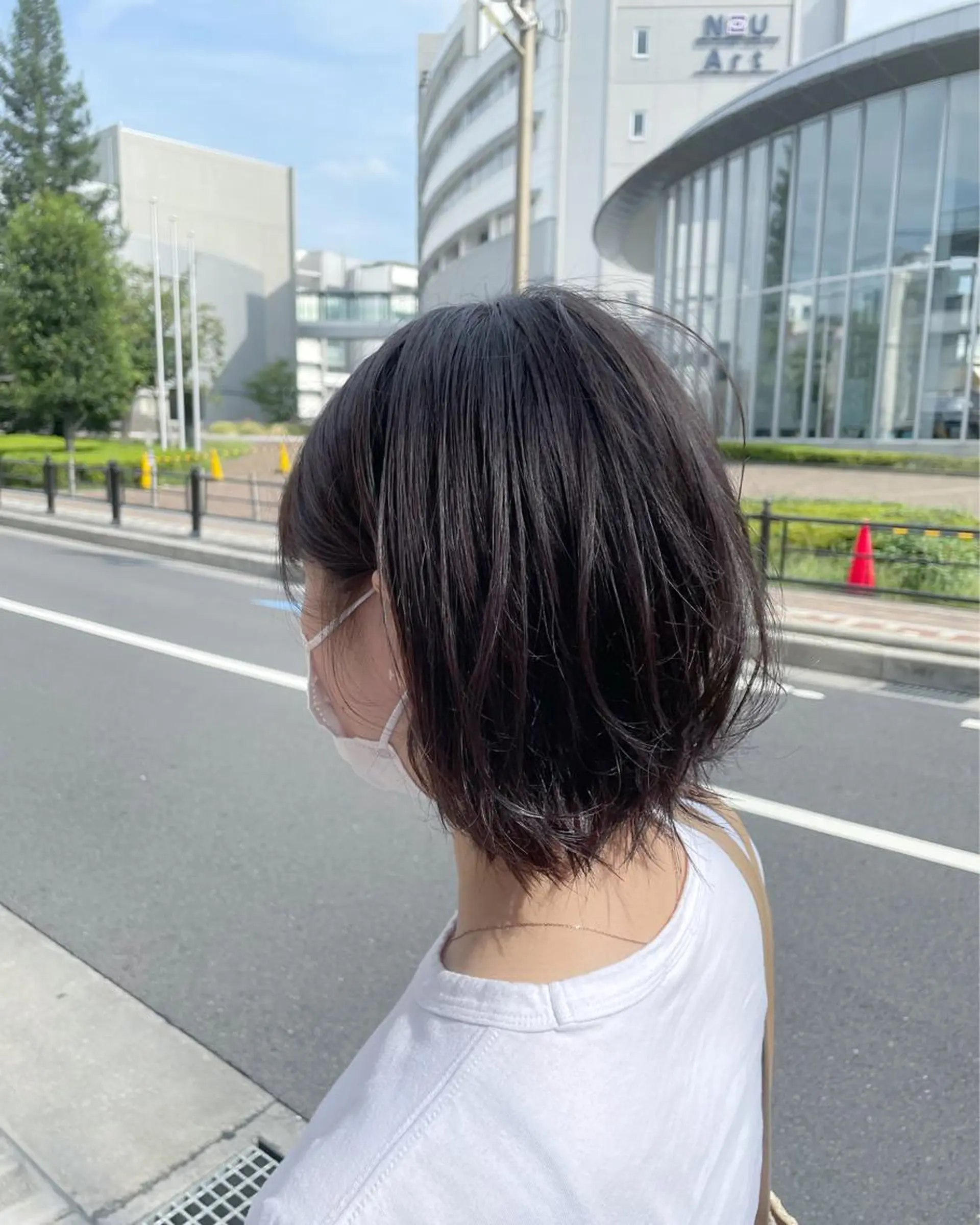 ショート アッシュ アッシュグレー 韓国風カラー 韓国風ヘア 縮毛矯正 ヘアカラー HUMAN練馬・豊島園所属・竹内 宏法のヘアスタイル