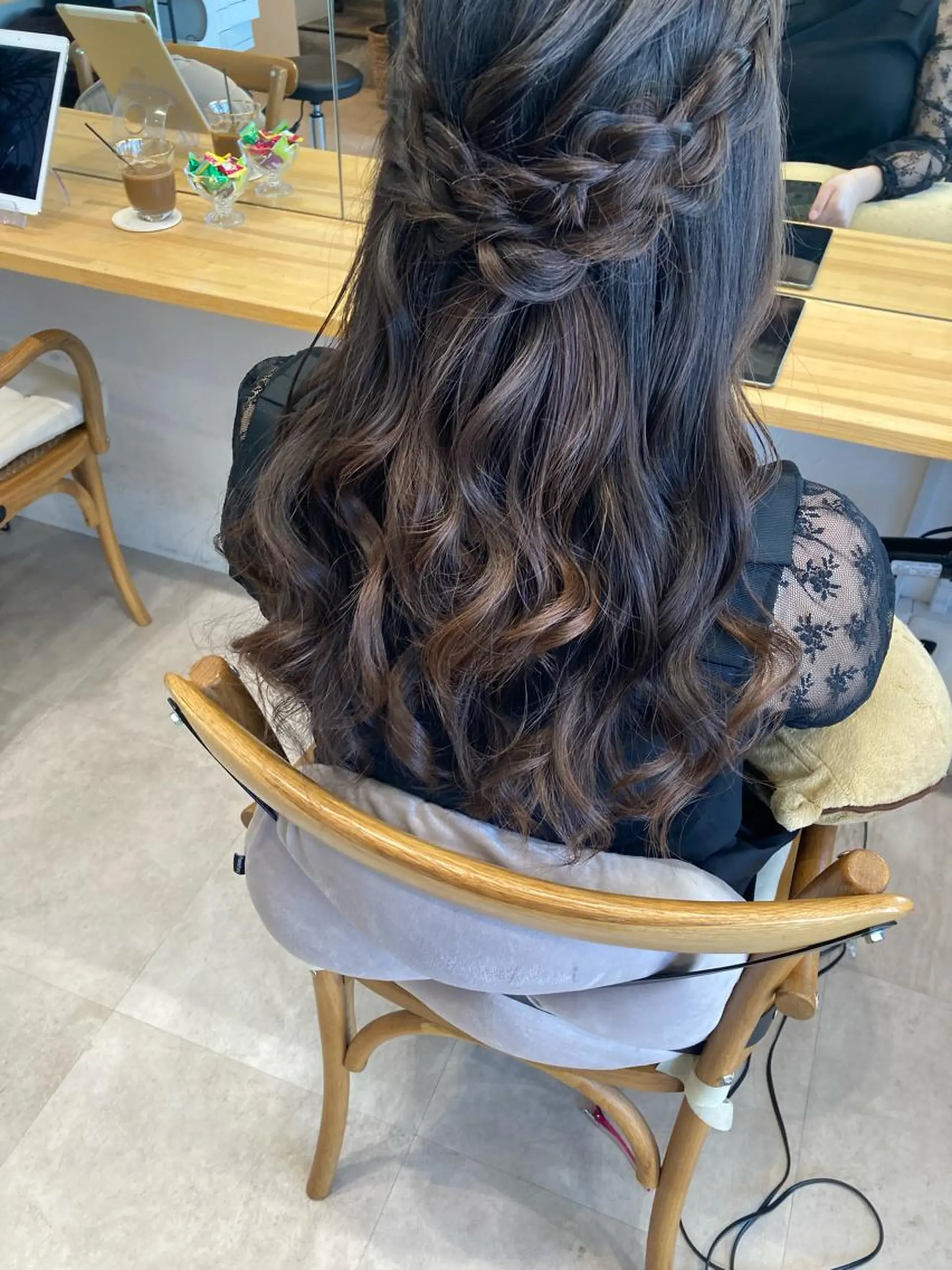 ロング ヘアセット ✨色持ちの良い艶 カラー✨蟹江真世のヘアスタイル