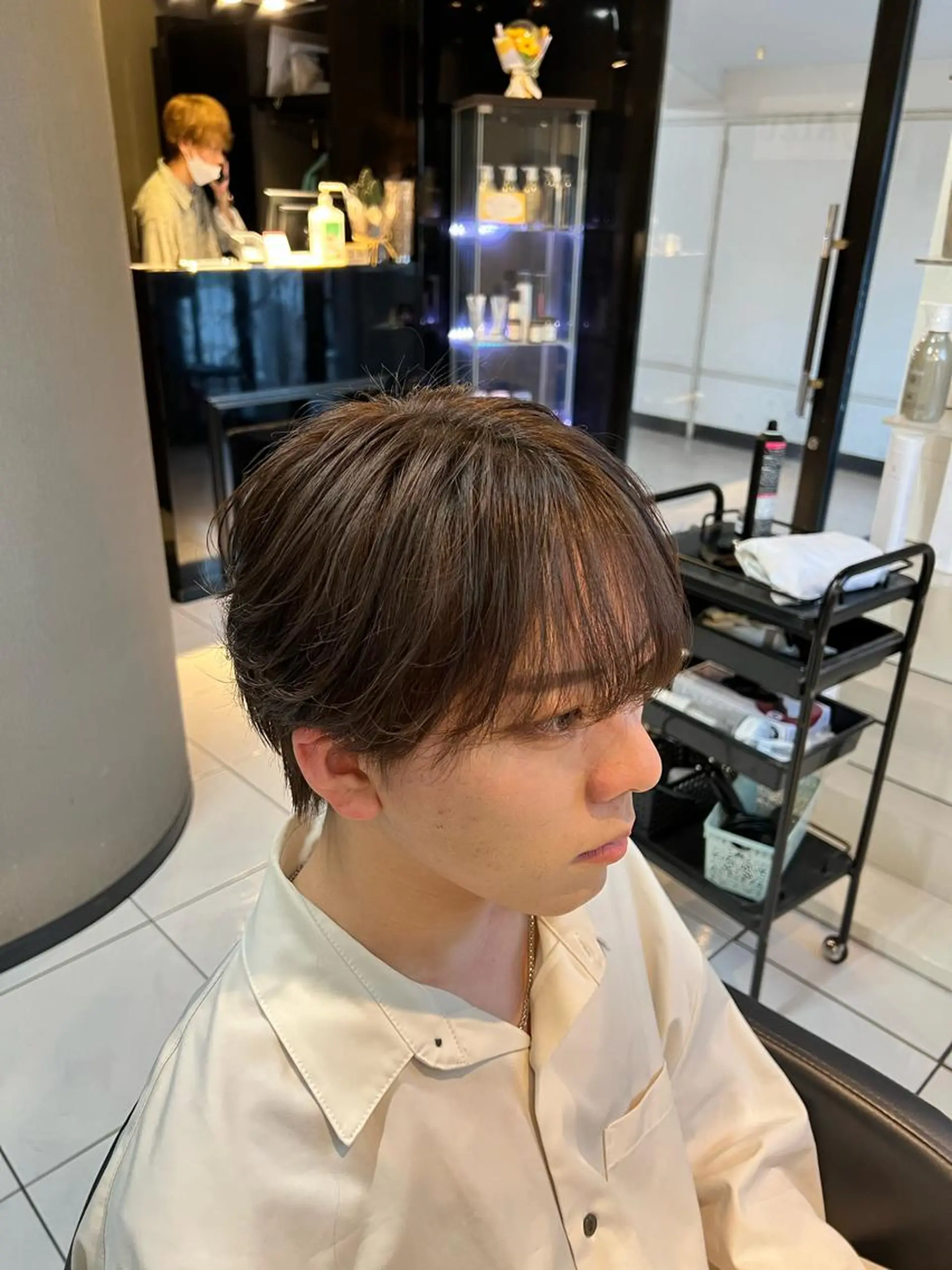メンズ センターパート フェードカット カルマパーマ マッシュ メンズパーマ パーマ特化美容師 茂木広幸のヘアスタイル