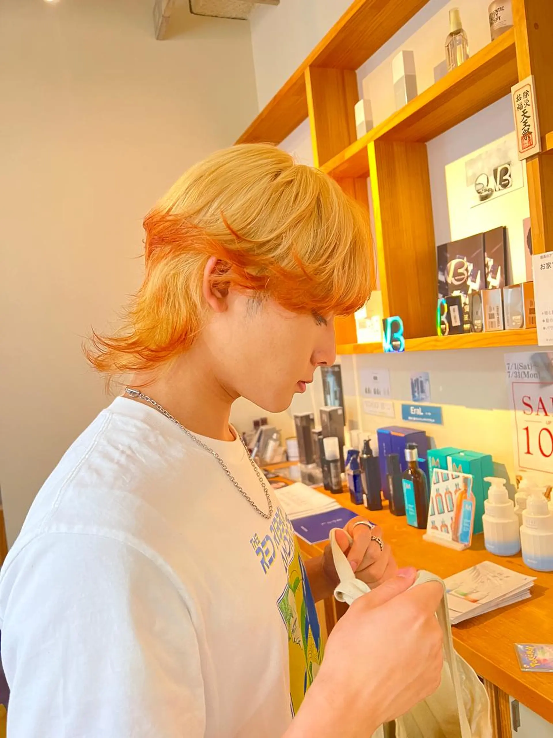 ショート カラー メンズ メンズブリーチ ブリーチ アトリエNew York三ノ輪店所属・miku 三ノ輪のヘアスタイル