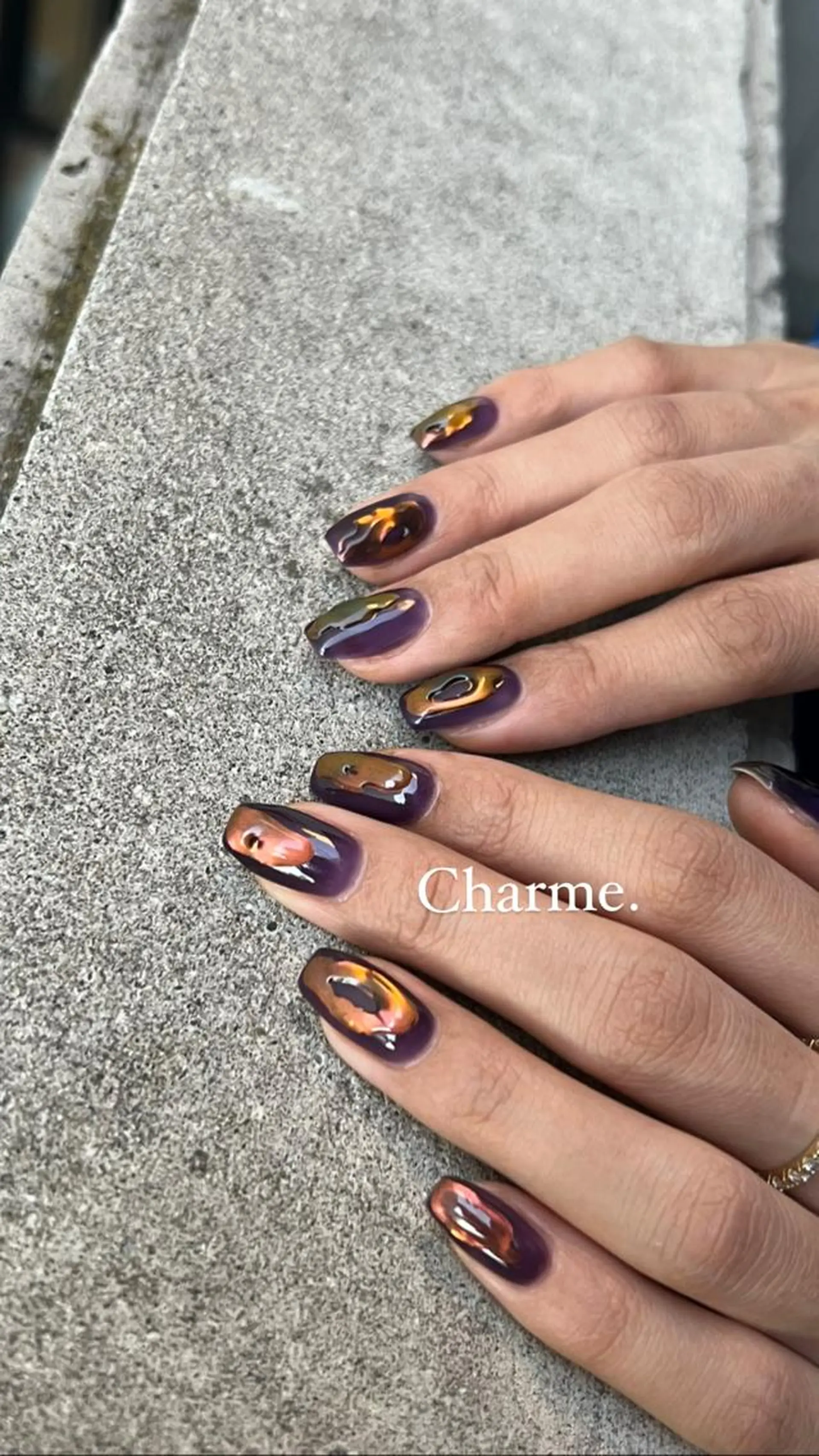 ネイル ミラーネイル 持ち込み ニュアンスネイル ハンドネイル ハンドケア Charme. NOBUKOのネイルデザイン