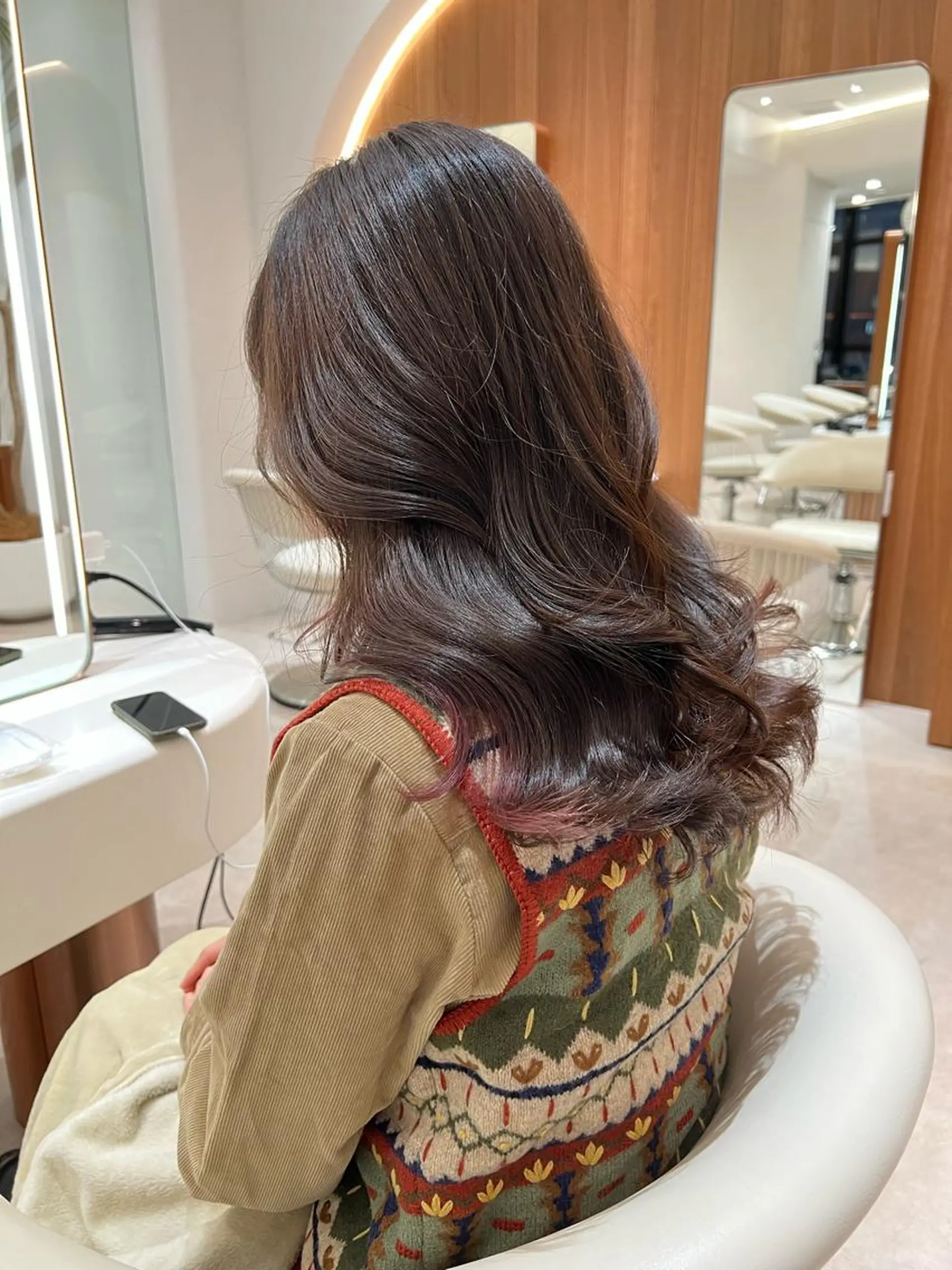 セミロング カラー カット ヘアカラー トリートメント ヘアセット 韓国レイヤー🇰🇷 韓国研修◎渋谷カイトのヘアスタイル