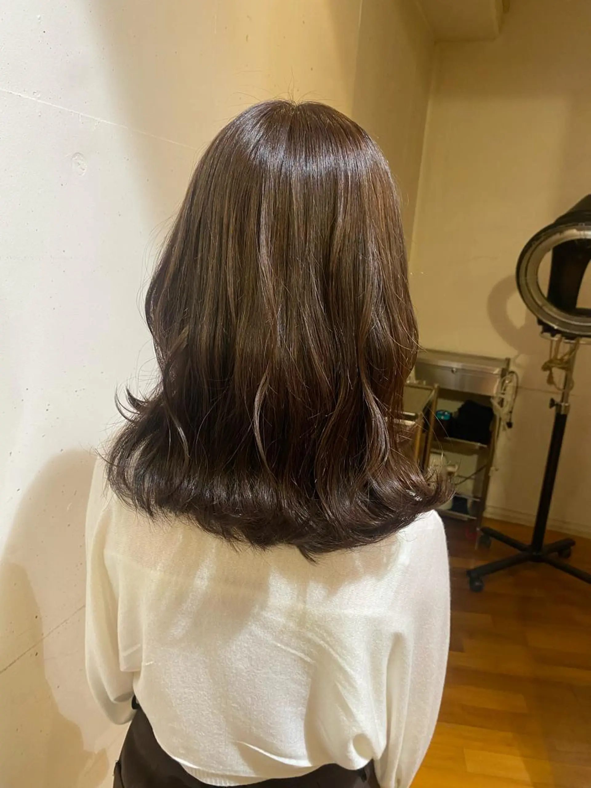ミディアム カラー ブラウンカラー オリーブブラウン miyu ボブモデル募集中のヘアスタイル