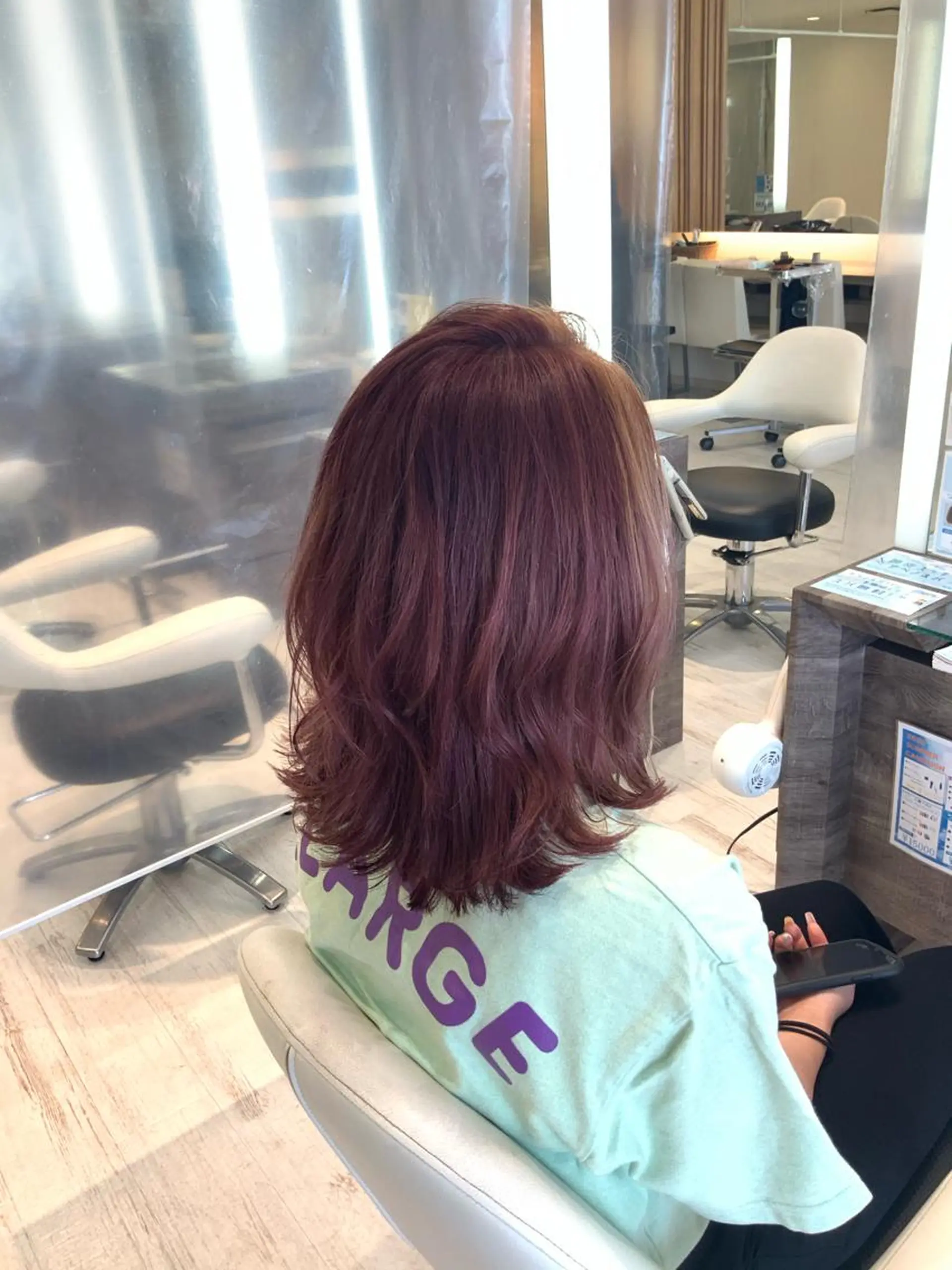 ミディアム カラー ミストバング  フェイスフレーミング 透明感カラー✨ツヤ髪 廣畑昌志のヘアスタイル