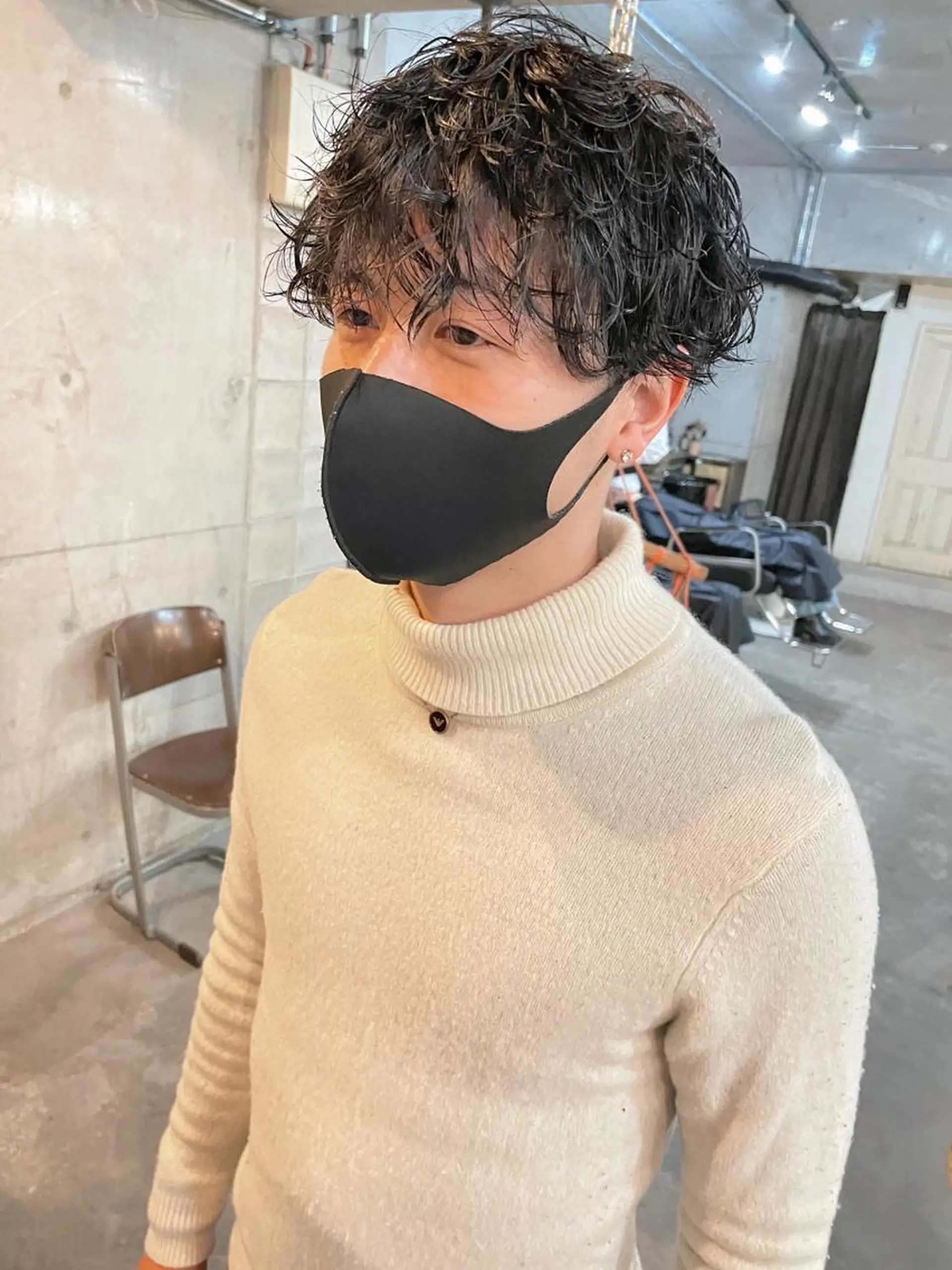 メンズ カット パーマ メンズ特化美容師 ハスイルイのヘアスタイル